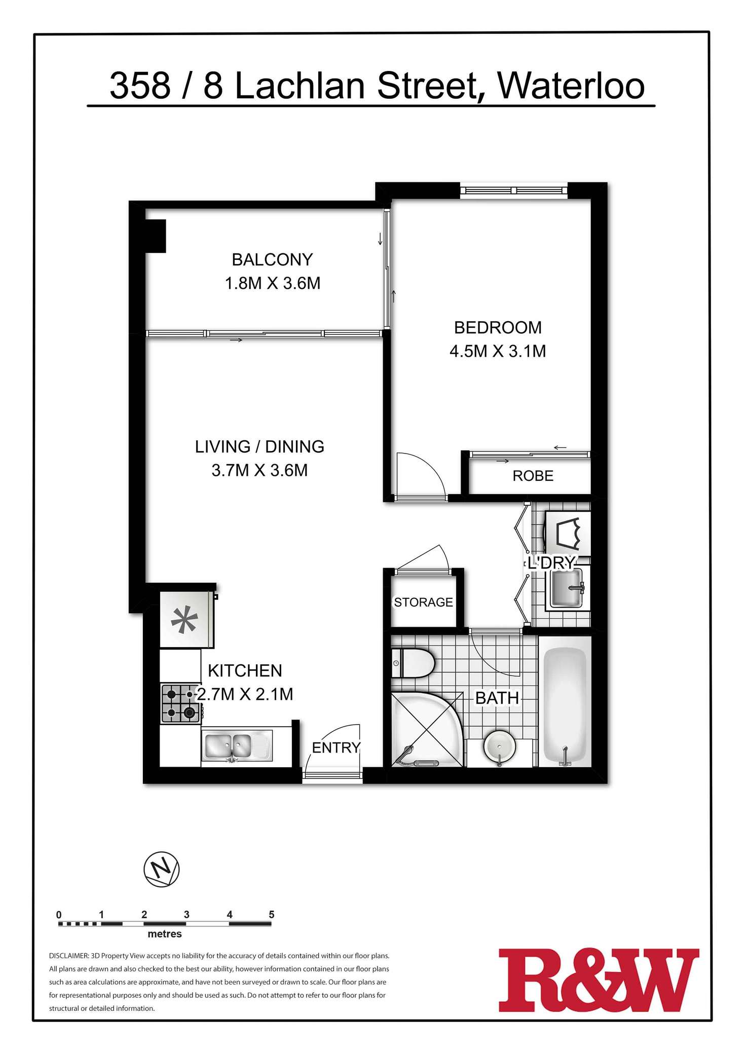 Floorplan of Homely apartment listing, 358/8 Lachlan Street, Waterloo NSW 2017