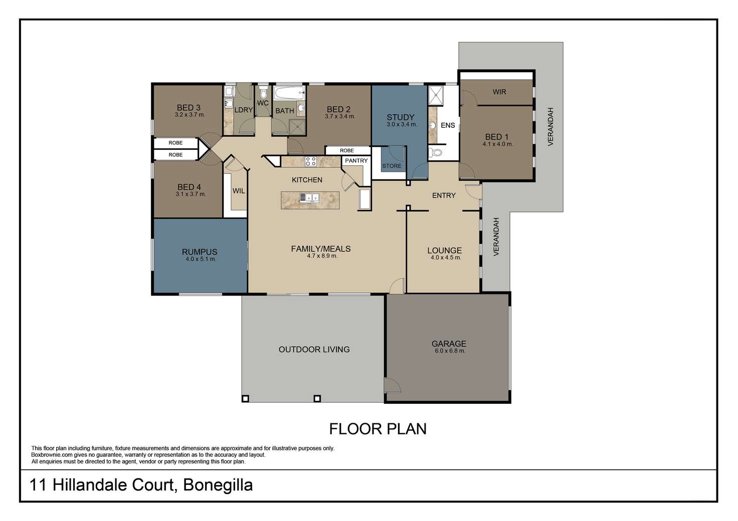 Floorplan of Homely house listing, 11 Hillandale Court, Bonegilla VIC 3691