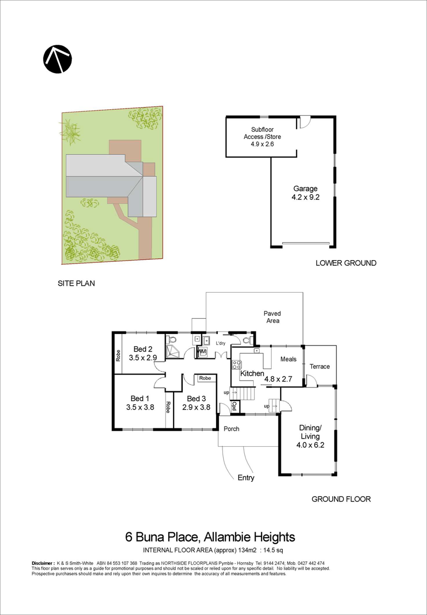 Floorplan of Homely house listing, 6 Buna Place, Allambie Heights NSW 2100