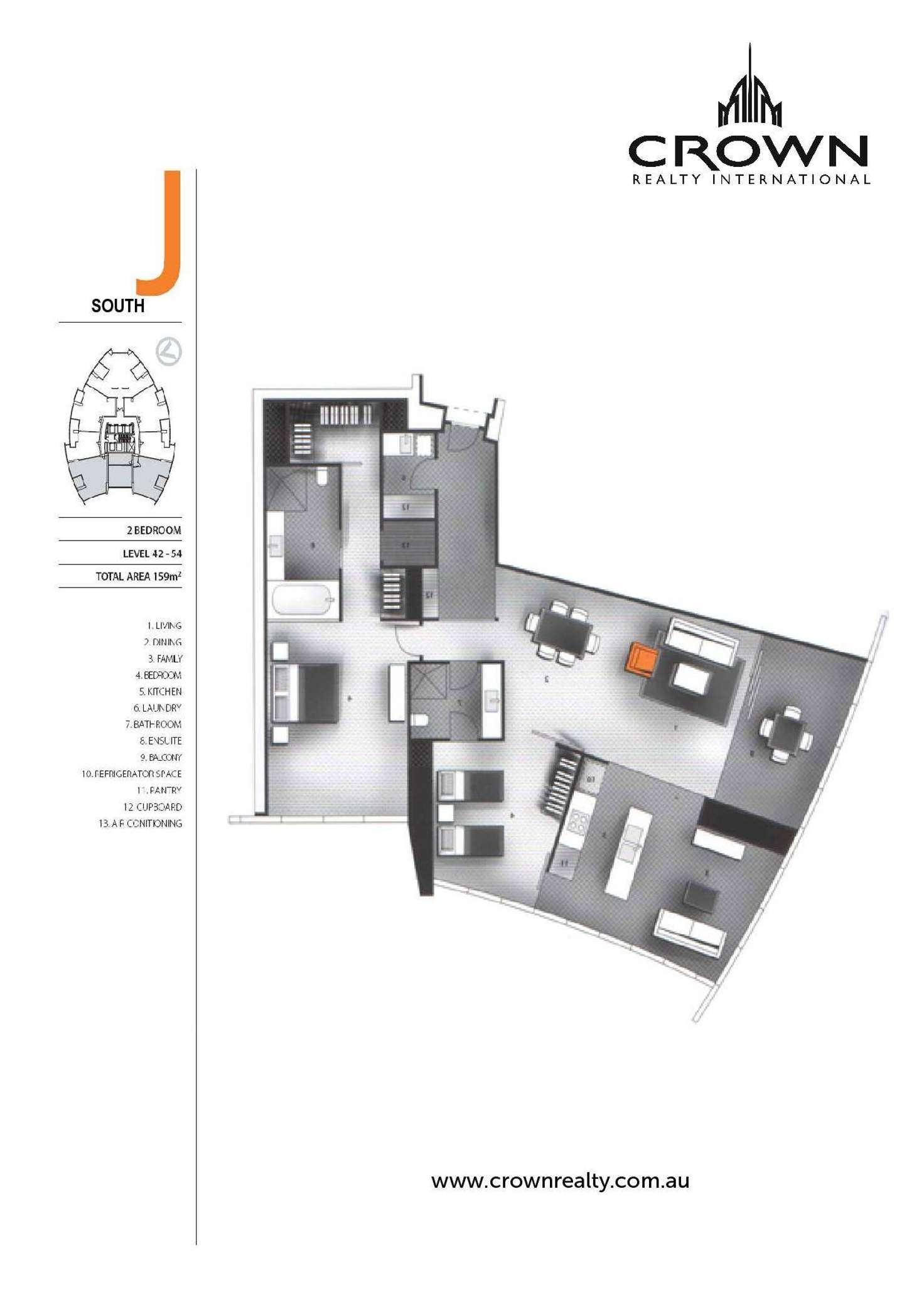 Floorplan of Homely apartment listing, Level 50/5007/9 'Q1' Hamilton Avenue, Surfers Paradise QLD 4217
