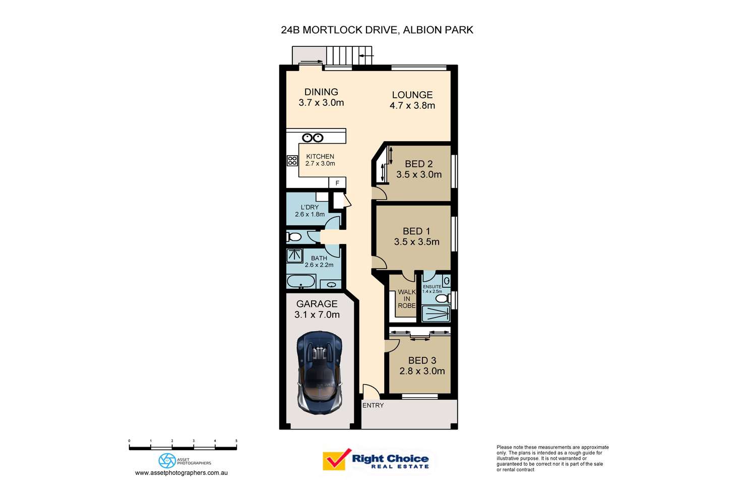 Floorplan of Homely semiDetached listing, 24B Mortlock Drive, Albion Park NSW 2527