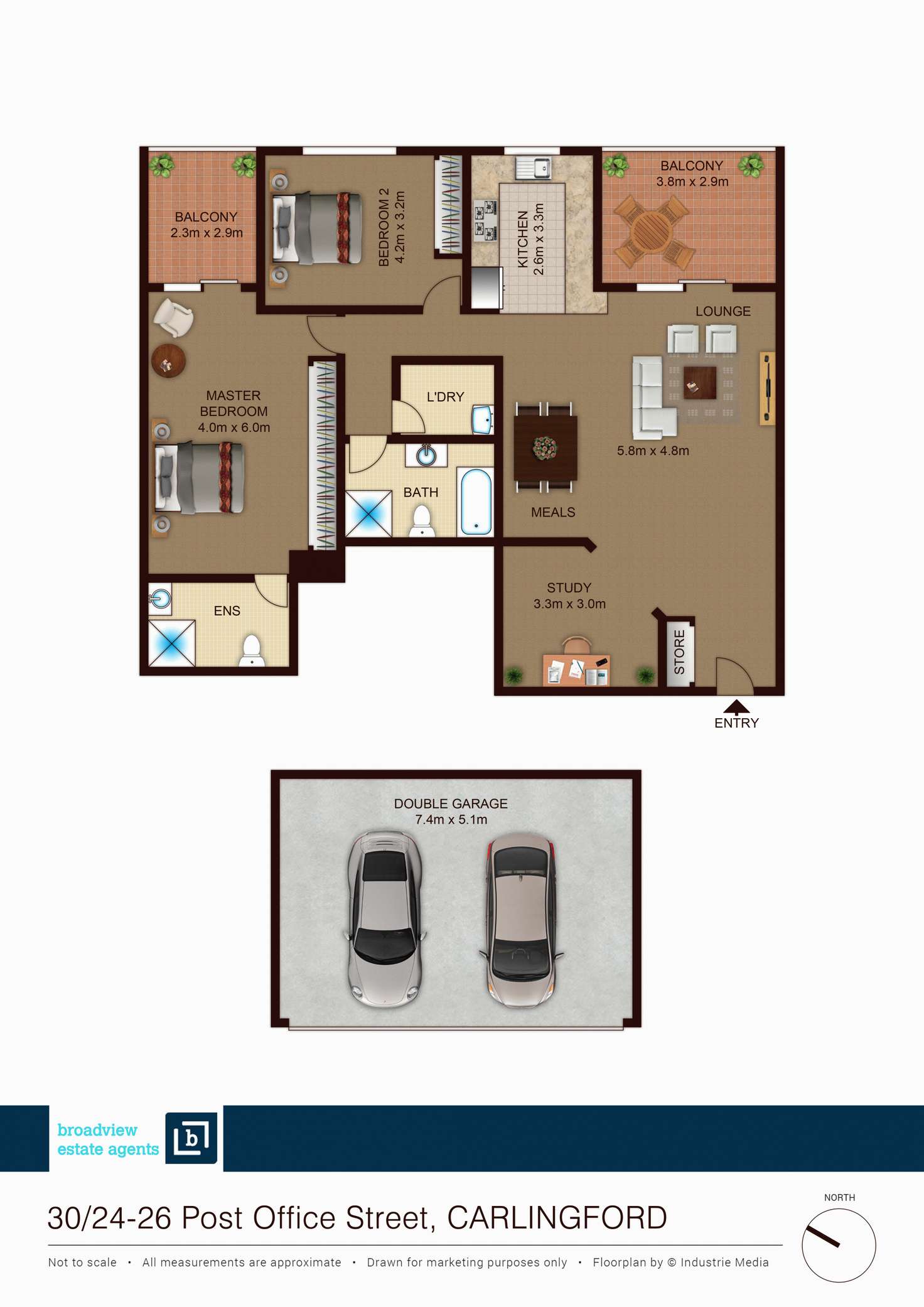 Floorplan of Homely unit listing, 30/24-26 Post Office Street, Carlingford NSW 2118