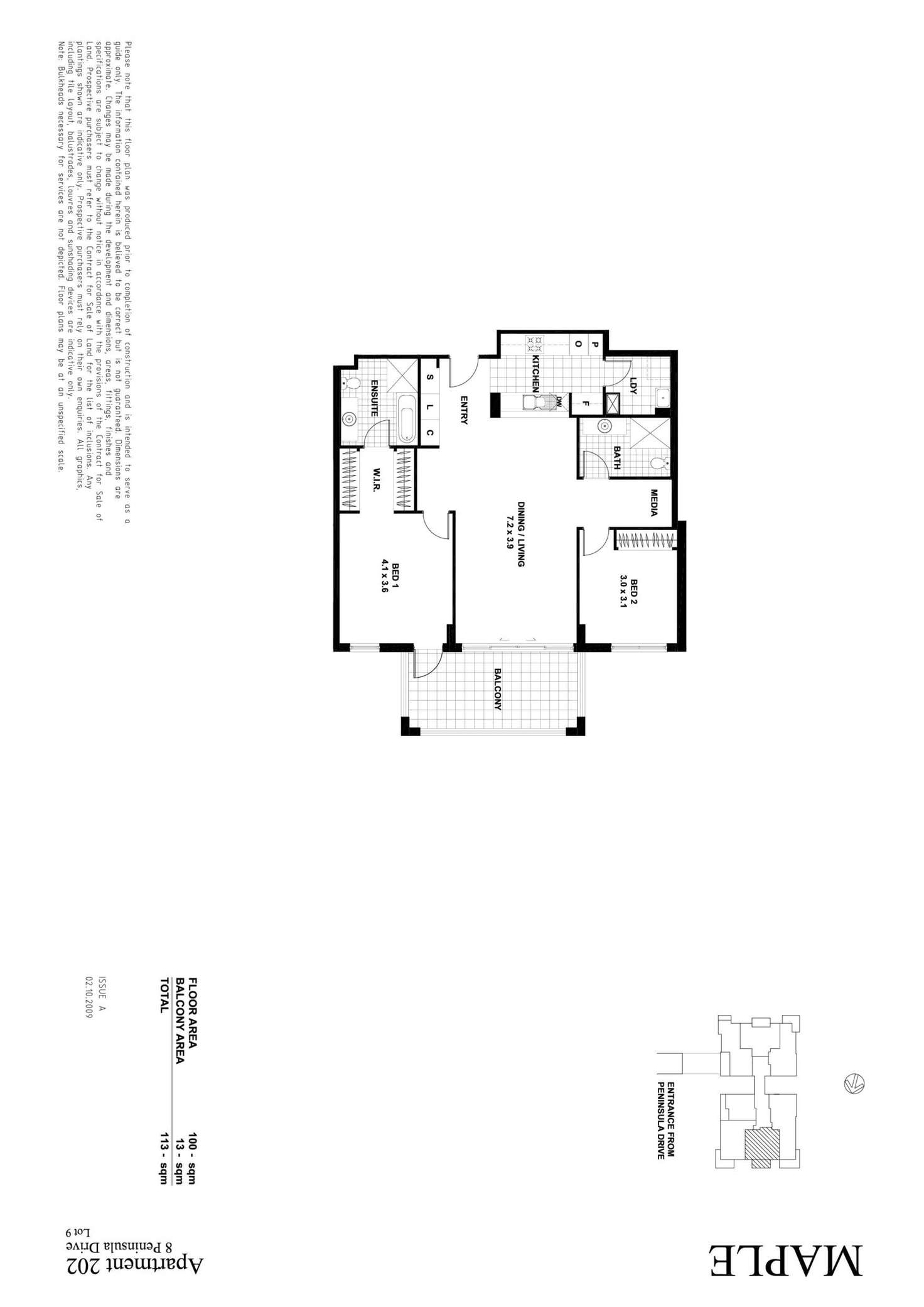 Floorplan of Homely apartment listing, 202/8 Peninsula Drive, Breakfast Point NSW 2137