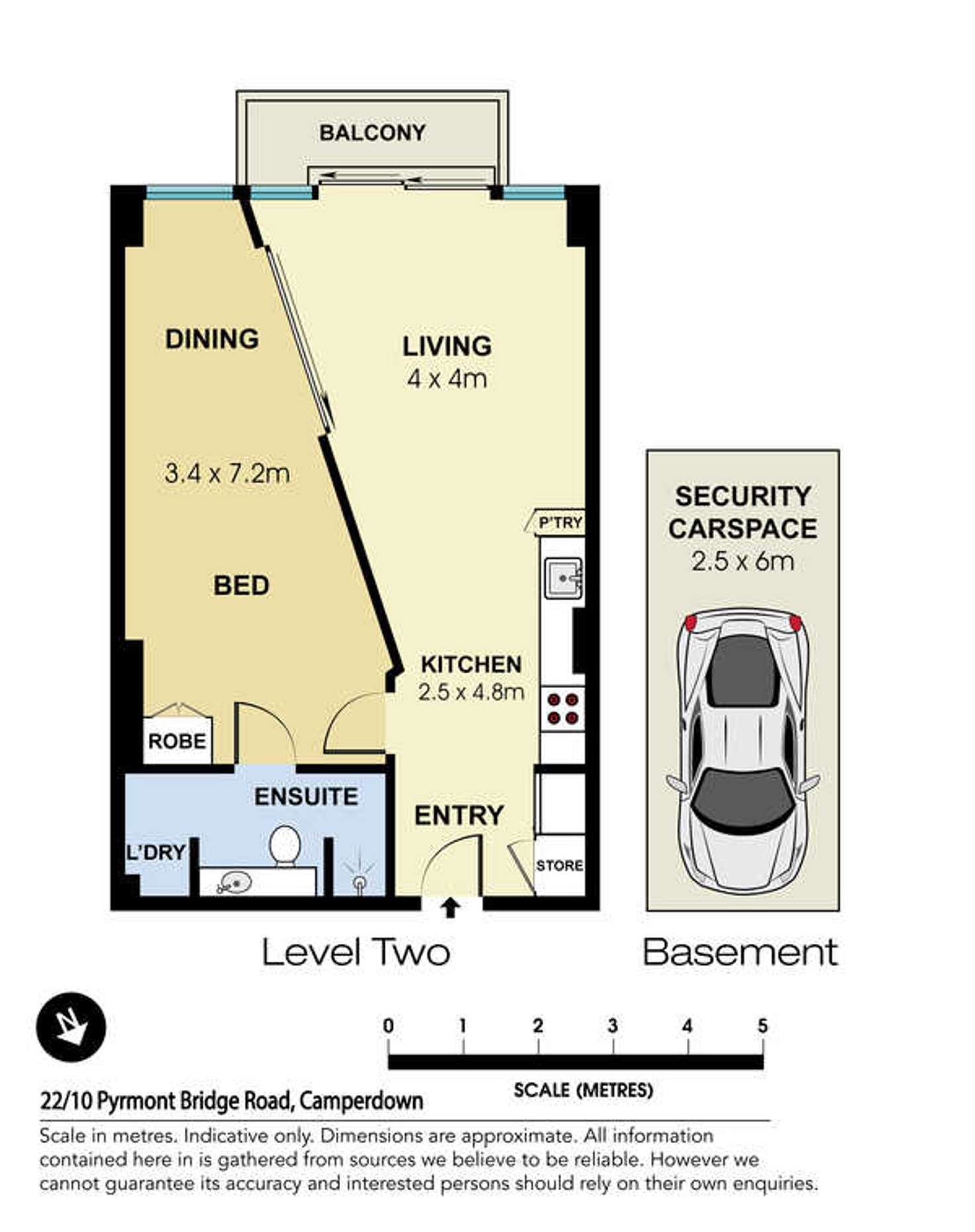 Floorplan of Homely apartment listing, 22/10 Pyrmont Bridge Road, Camperdown NSW 2050
