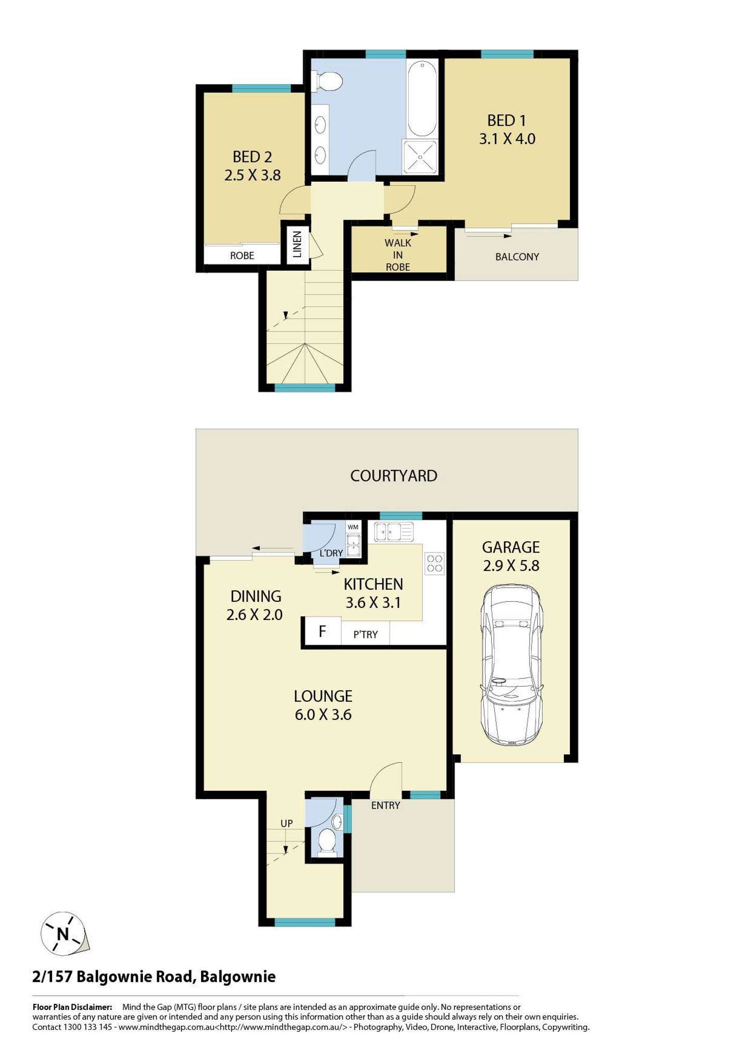 Floorplan of Homely townhouse listing, 2/157 Balgownie Road, Balgownie NSW 2519