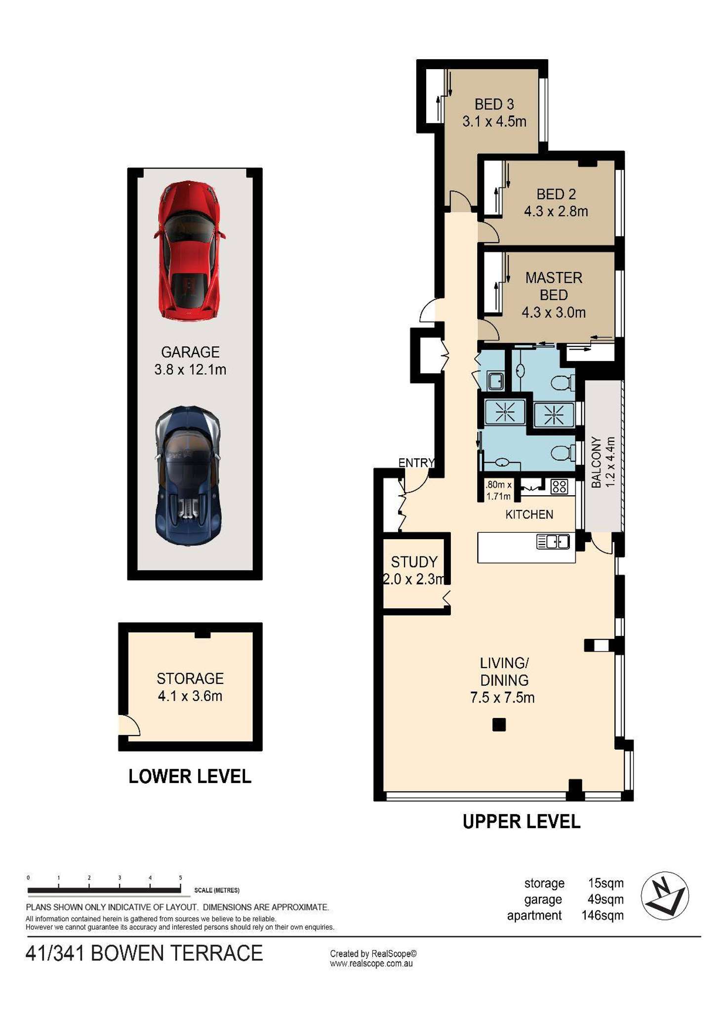 Floorplan of Homely unit listing, 41/341 Bowen Terrace, New Farm QLD 4005