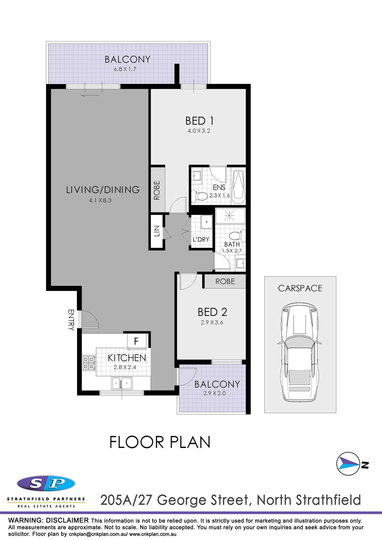 Floorplan of Homely apartment listing, 205A/27 George Street, North Strathfield NSW 2137