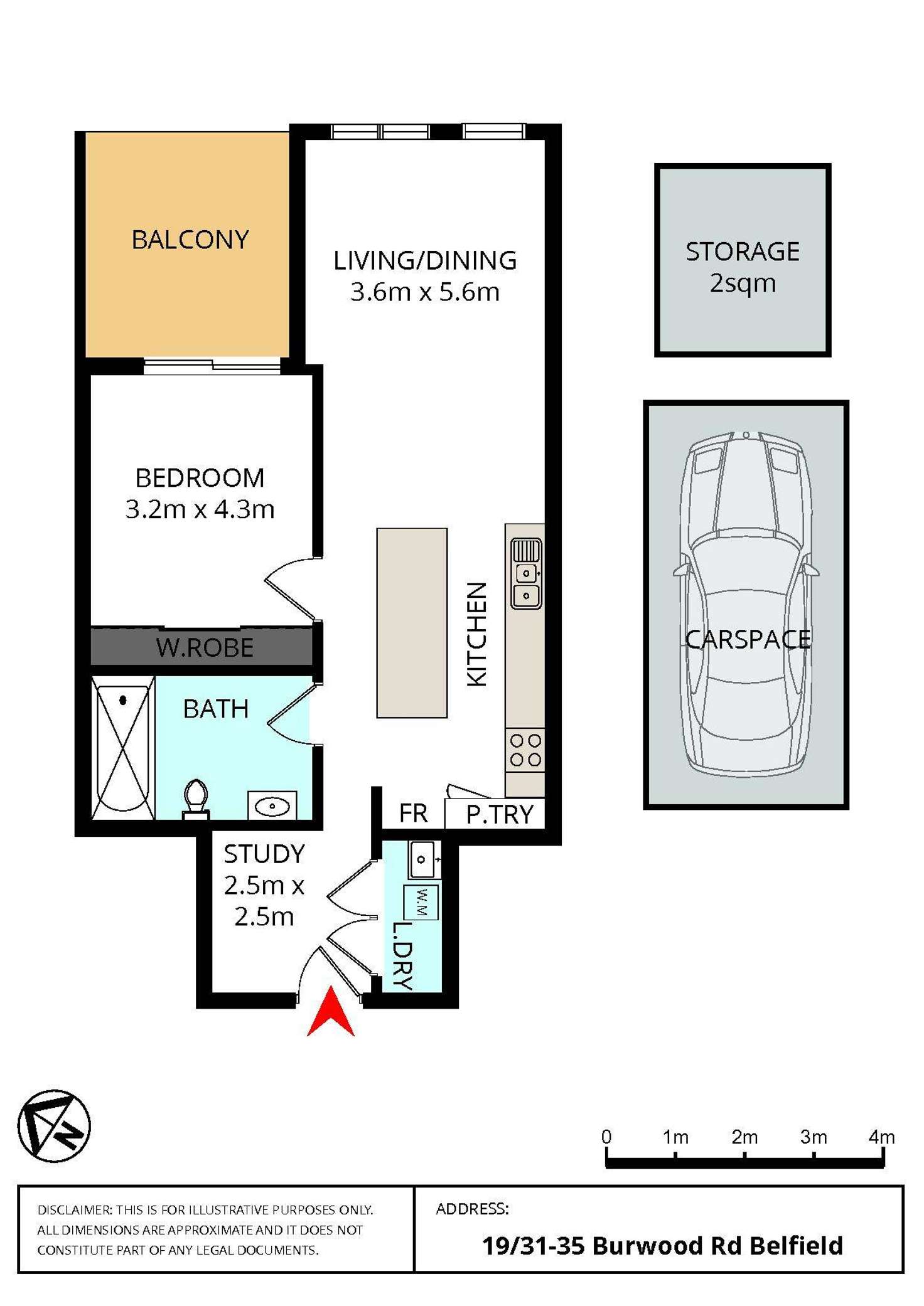 Floorplan of Homely unit listing, 19/31-35 Burwood Road, Belfield NSW 2191