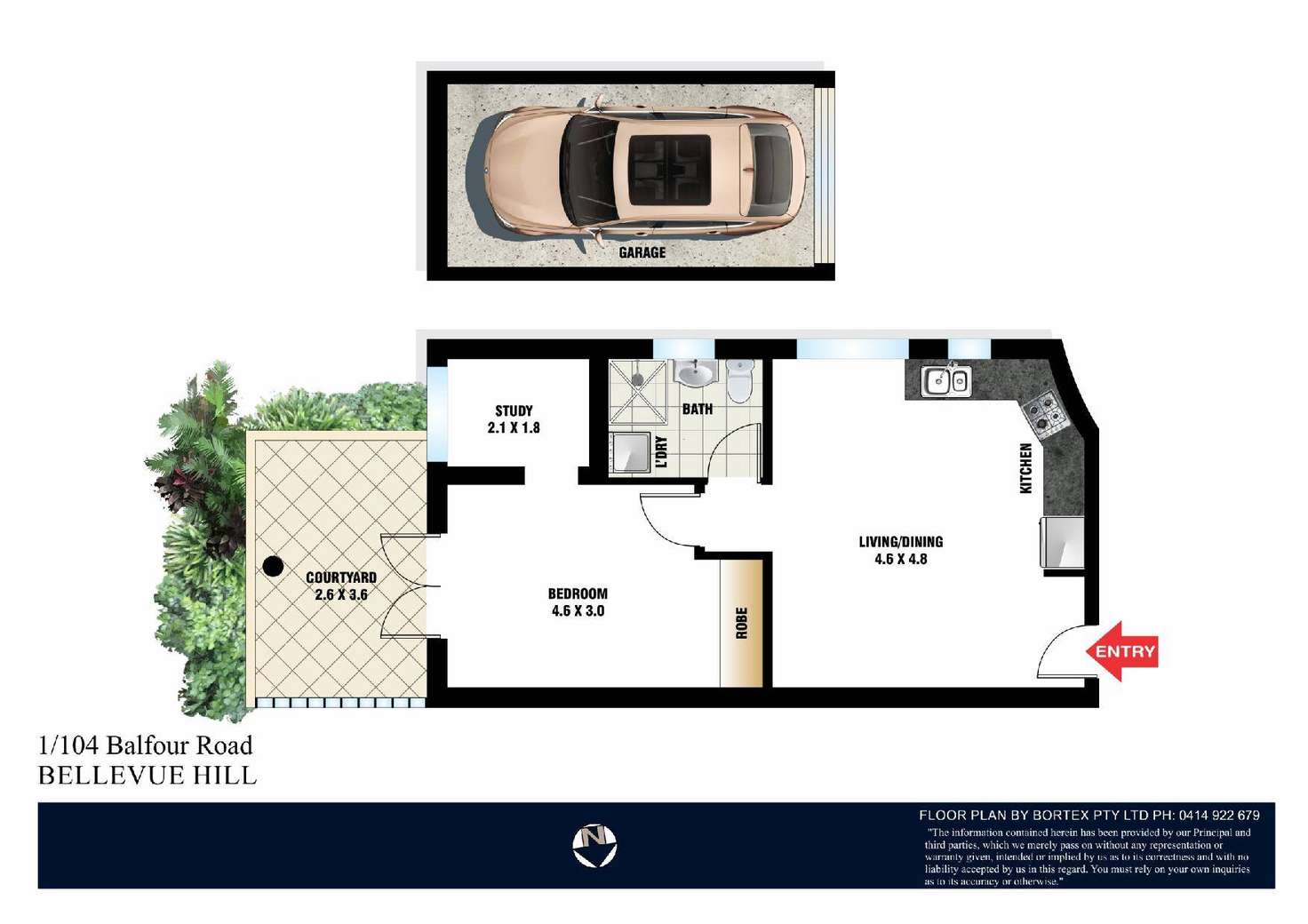 Floorplan of Homely apartment listing, 1/104 Balfour Road, Bellevue Hill NSW 2023