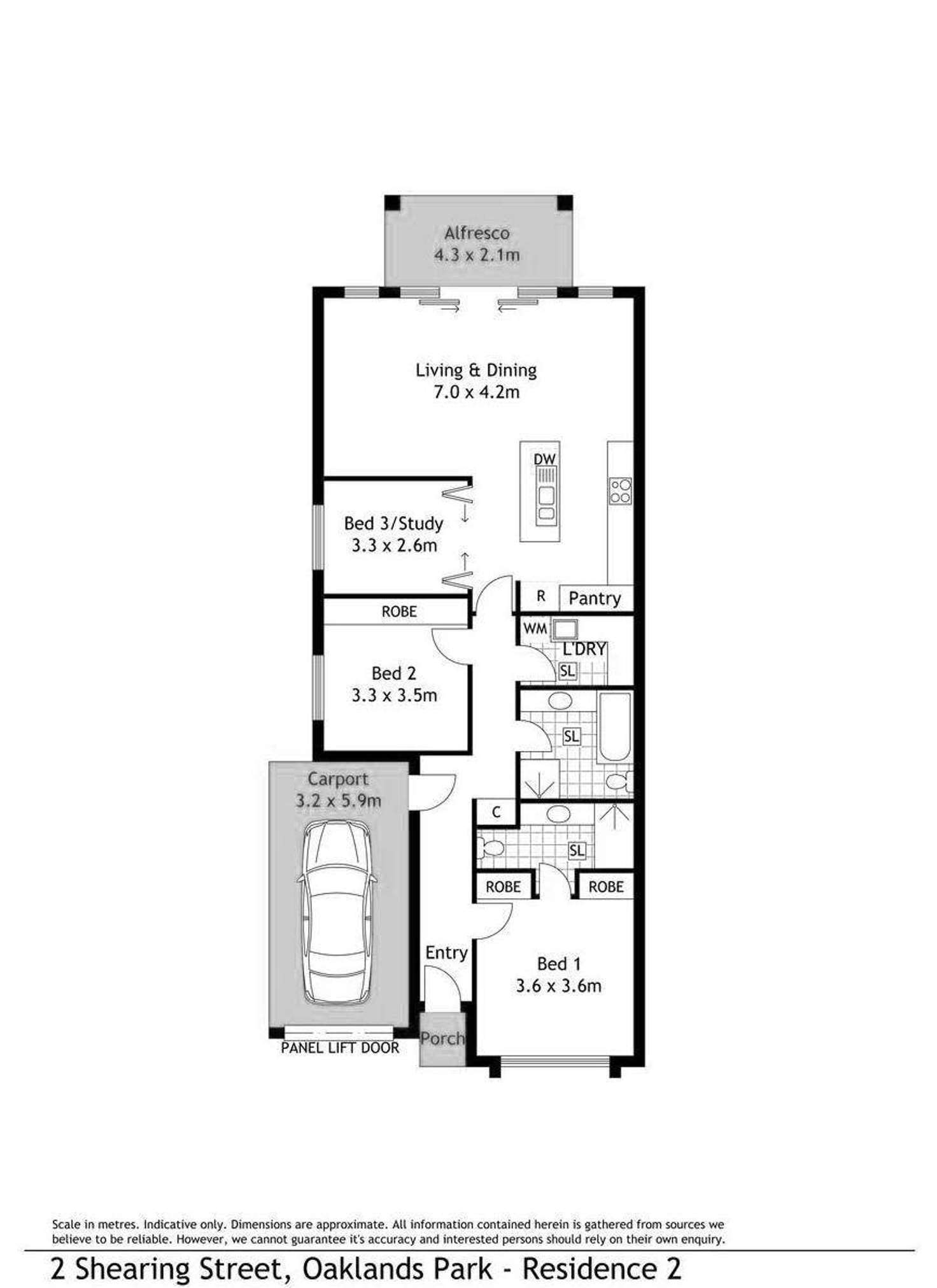 Floorplan of Homely townhouse listing, 2B Shearing Street, Oaklands Park SA 5046