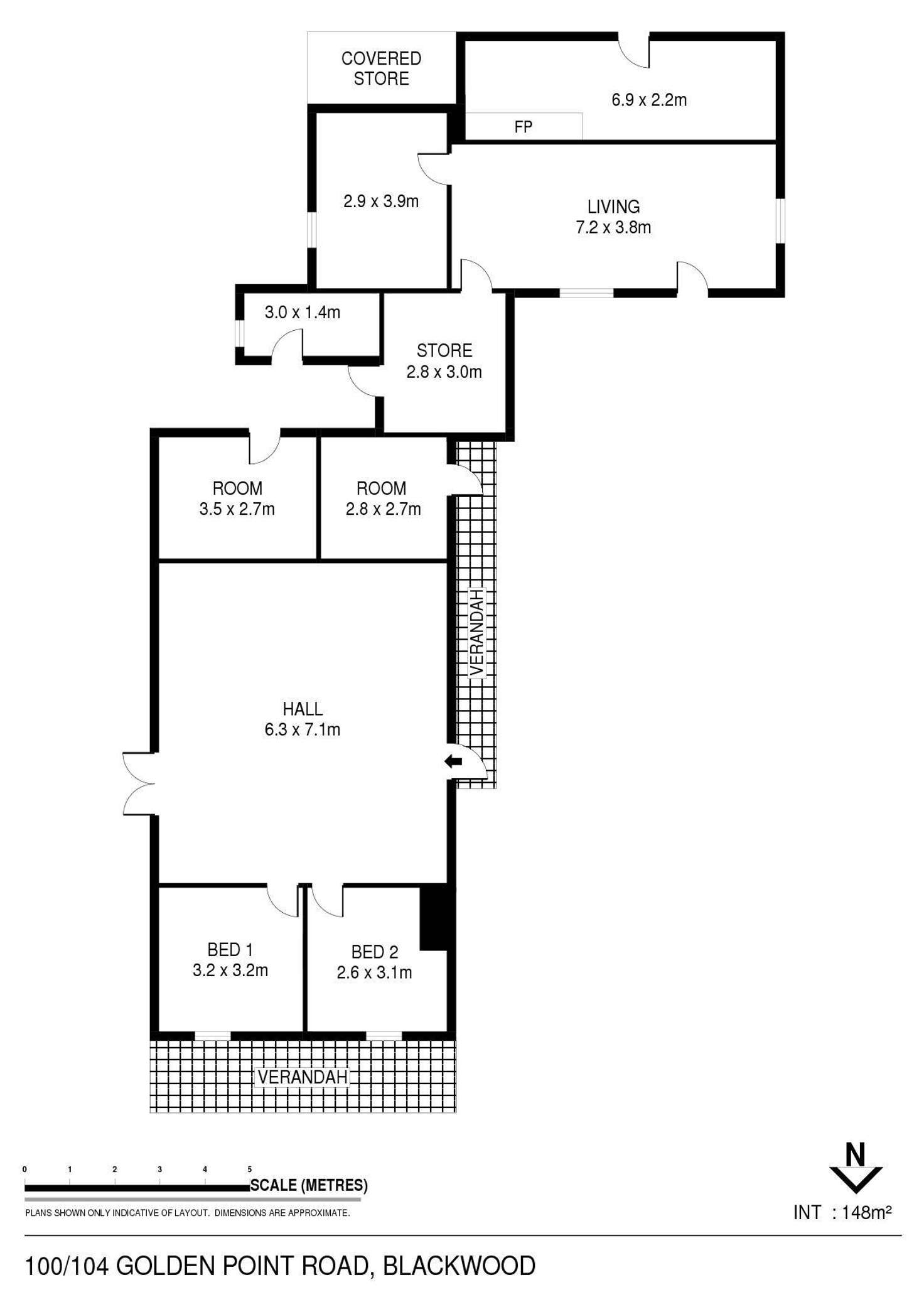 Floorplan of Homely house listing, 100 & 104 Golden Point Road, Blackwood VIC 3458