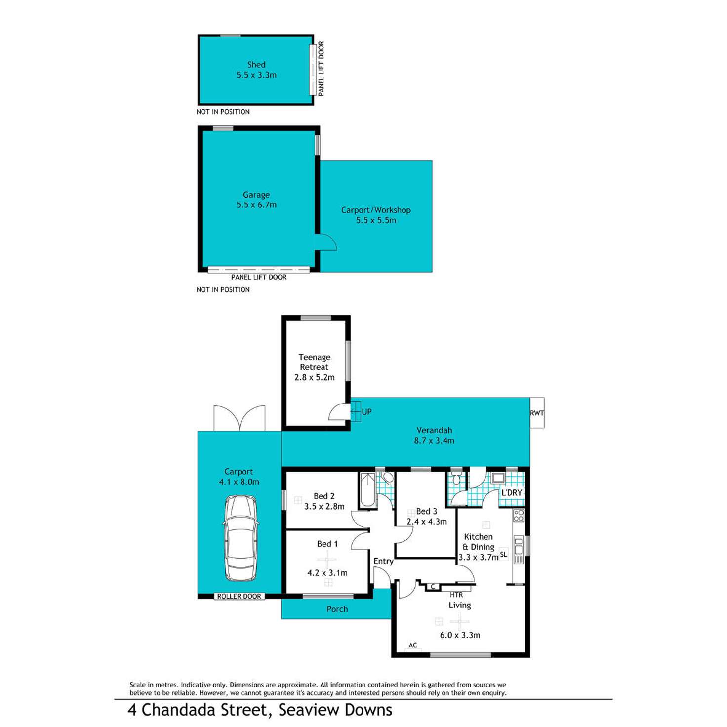 Floorplan of Homely house listing, 4 Chandada Street, Seaview Downs SA 5049