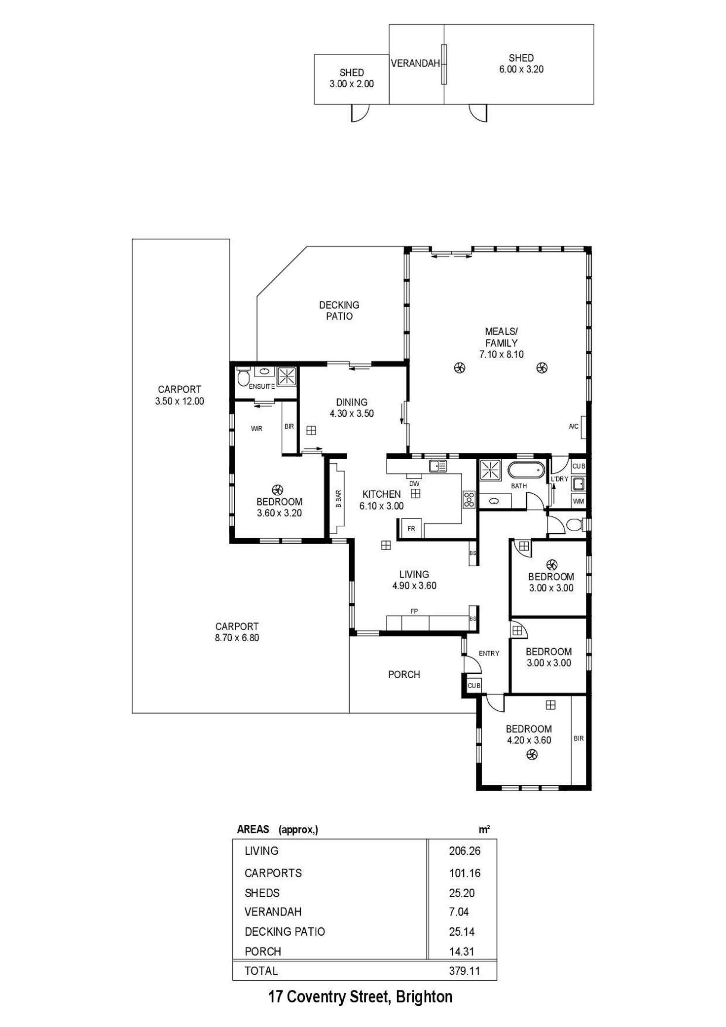 Floorplan of Homely house listing, 17 Coventry Street, Brighton SA 5048