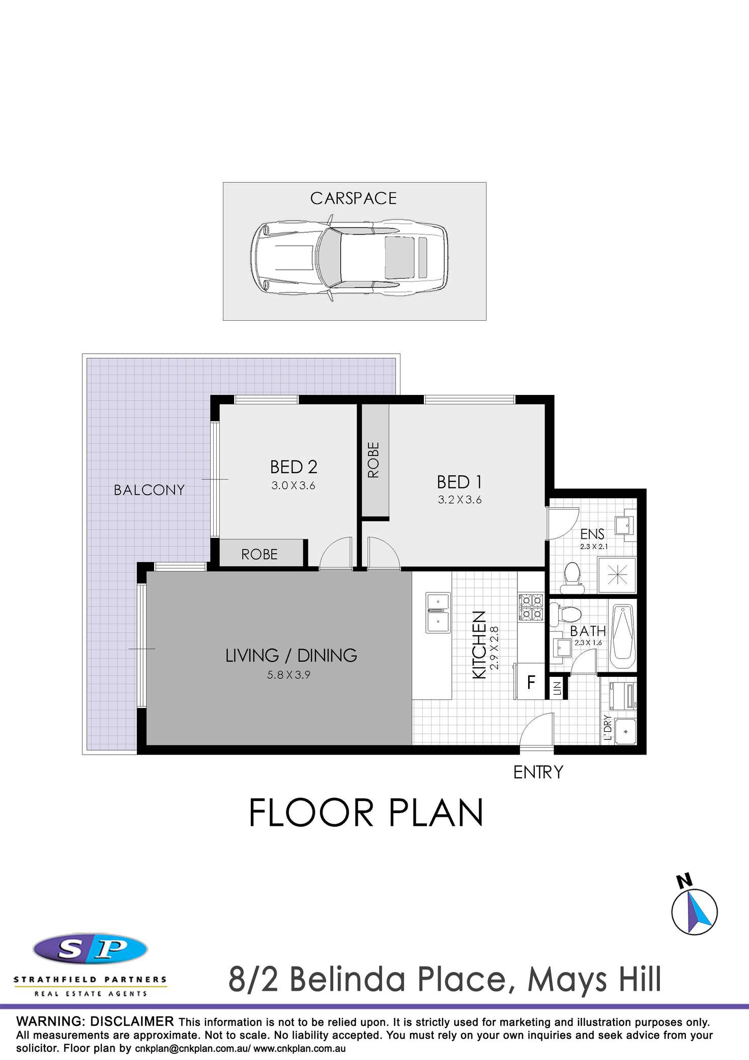 Floorplan of Homely apartment listing, 8/2-4 Belinda Place, Mays Hill NSW 2145