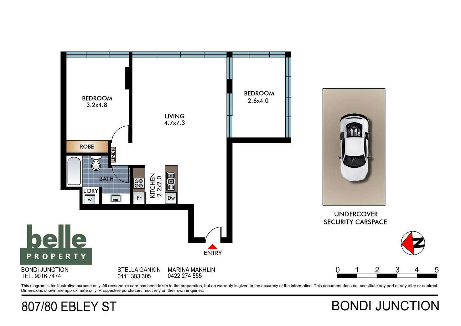 Floorplan of Homely apartment listing, 807/80 Ebley Street, Bondi Junction NSW 2022