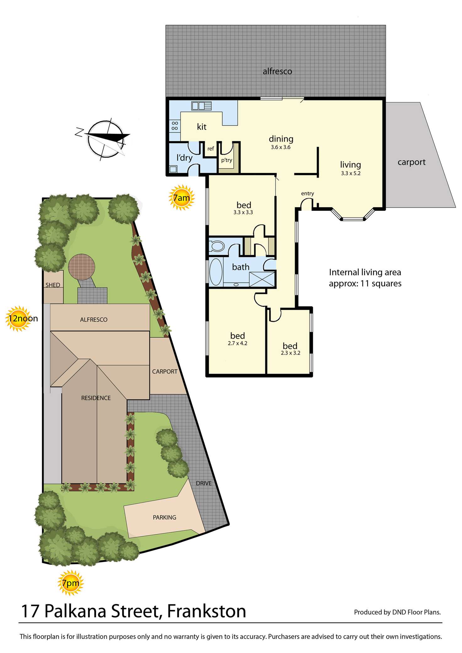 Floorplan of Homely house listing, 17 Palkana Street, Frankston VIC 3199