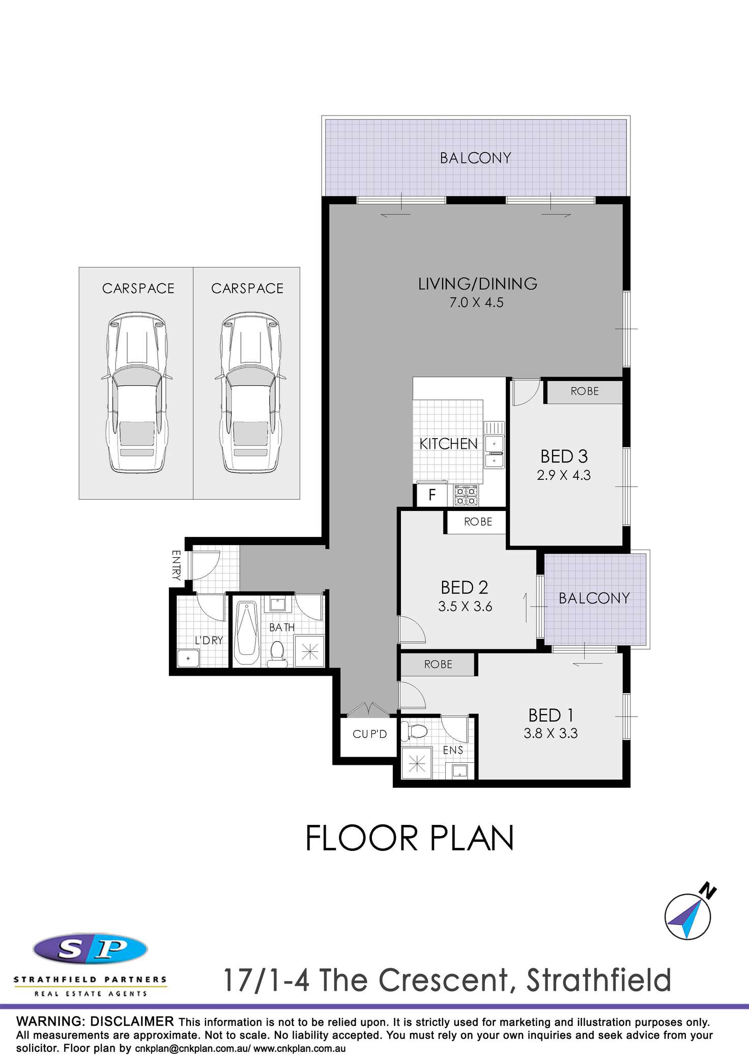 Floorplan of Homely apartment listing, 17/1-4 The Crescent, Strathfield NSW 2135