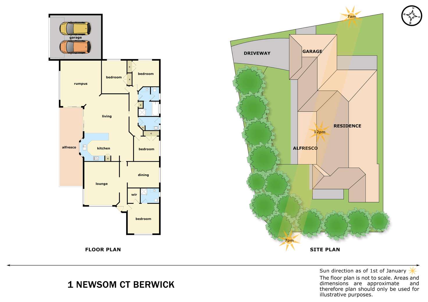 Floorplan of Homely house listing, 1 Newsom Court, Berwick VIC 3806