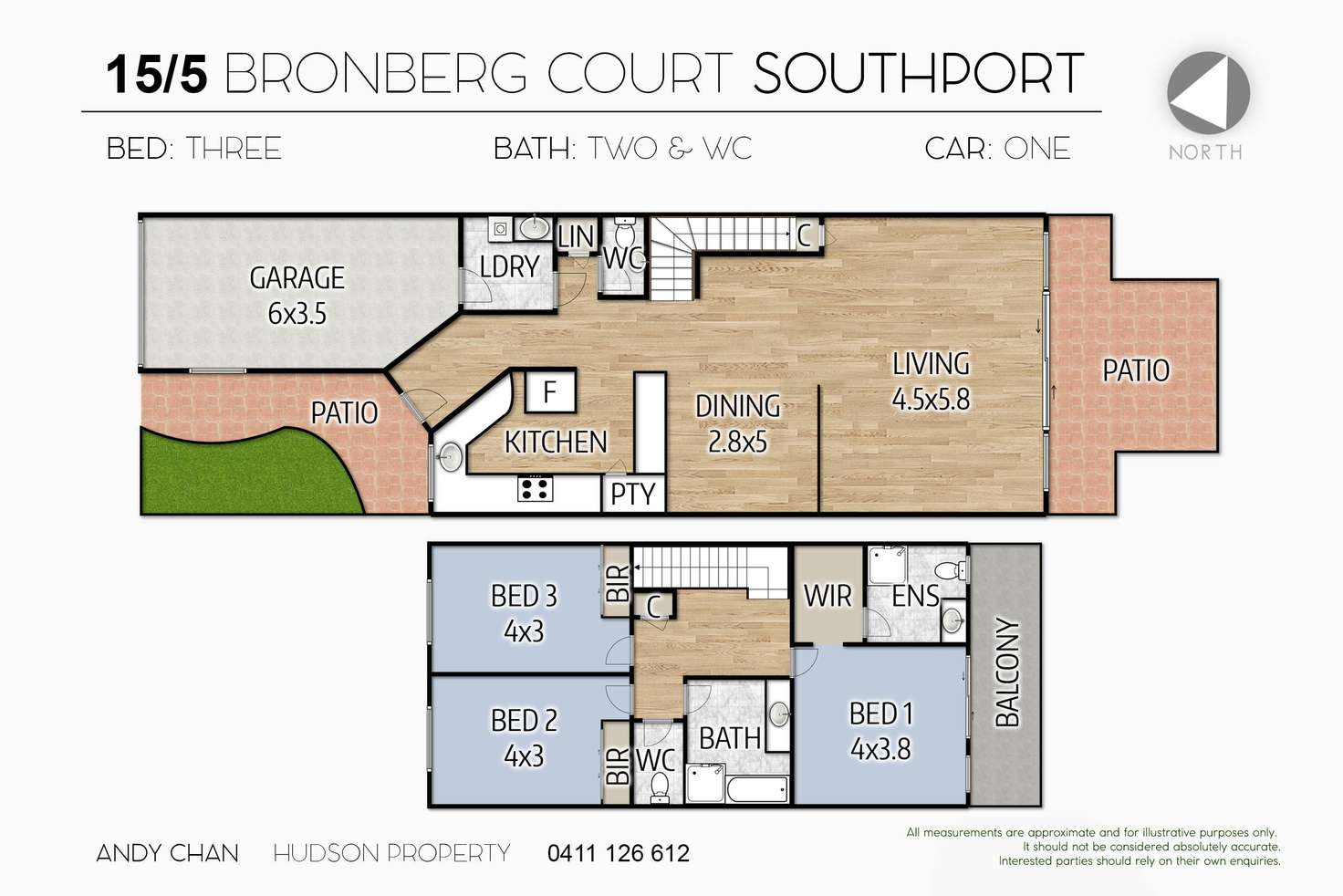 Floorplan of Homely townhouse listing, 15/5 Bronberg Court, Southport QLD 4215