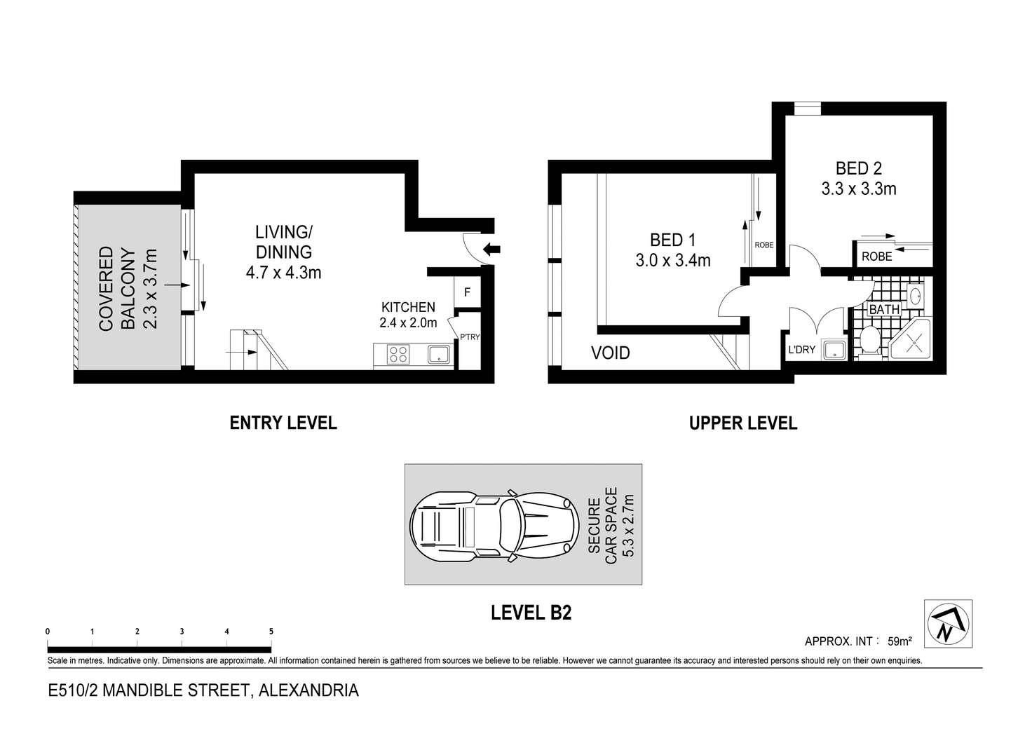 Floorplan of Homely apartment listing, E510/2-6 Mandible Street, Alexandria NSW 2015