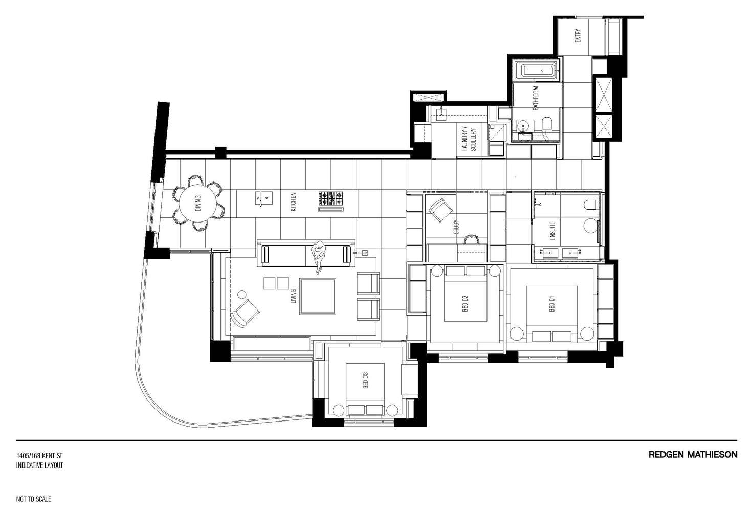 Floorplan of Homely apartment listing, 168 Kent Street, Sydney NSW 2000