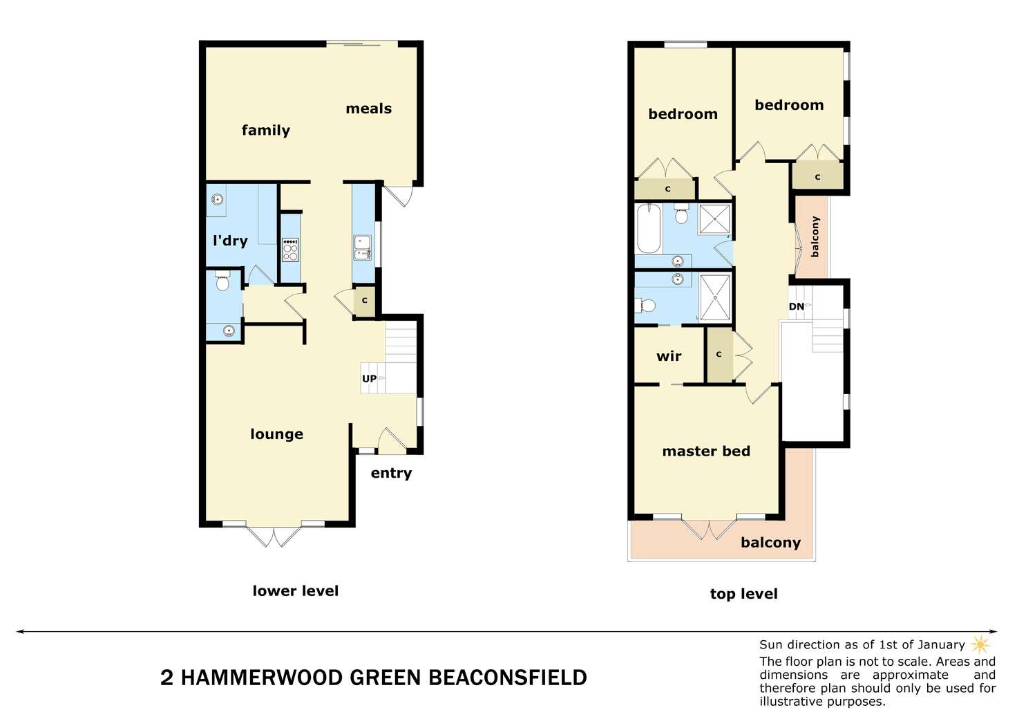 Floorplan of Homely townhouse listing, 2 Hammerwood Green, Beaconsfield VIC 3807