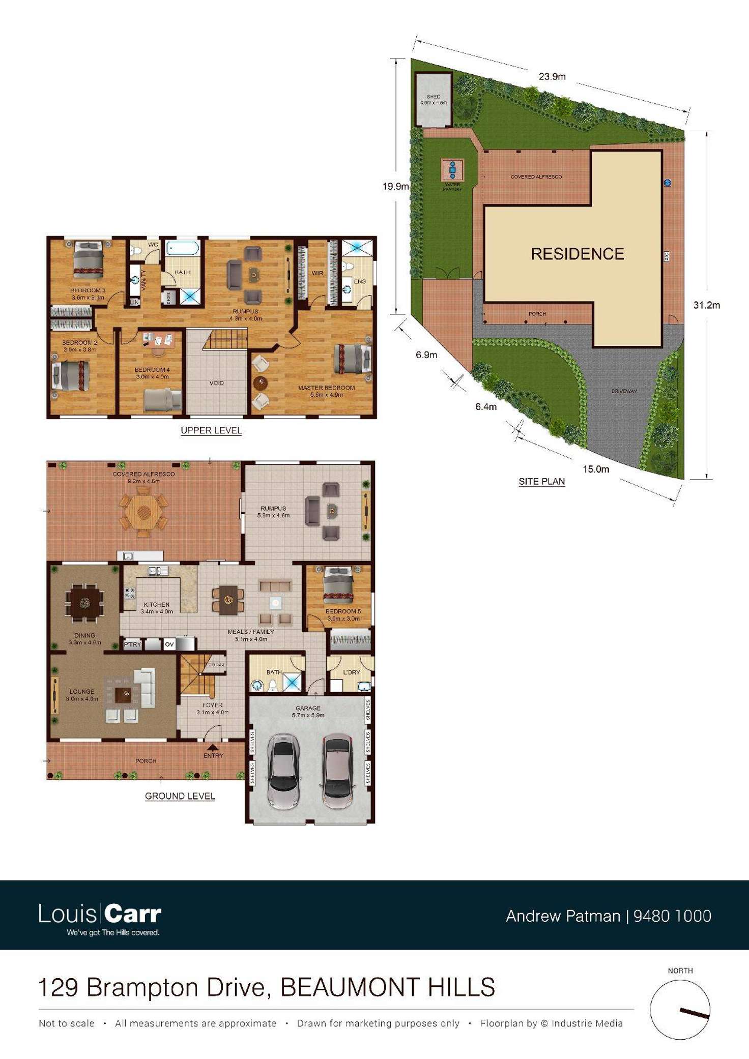 Floorplan of Homely house listing, 129 Brampton Drive, Beaumont Hills NSW 2155