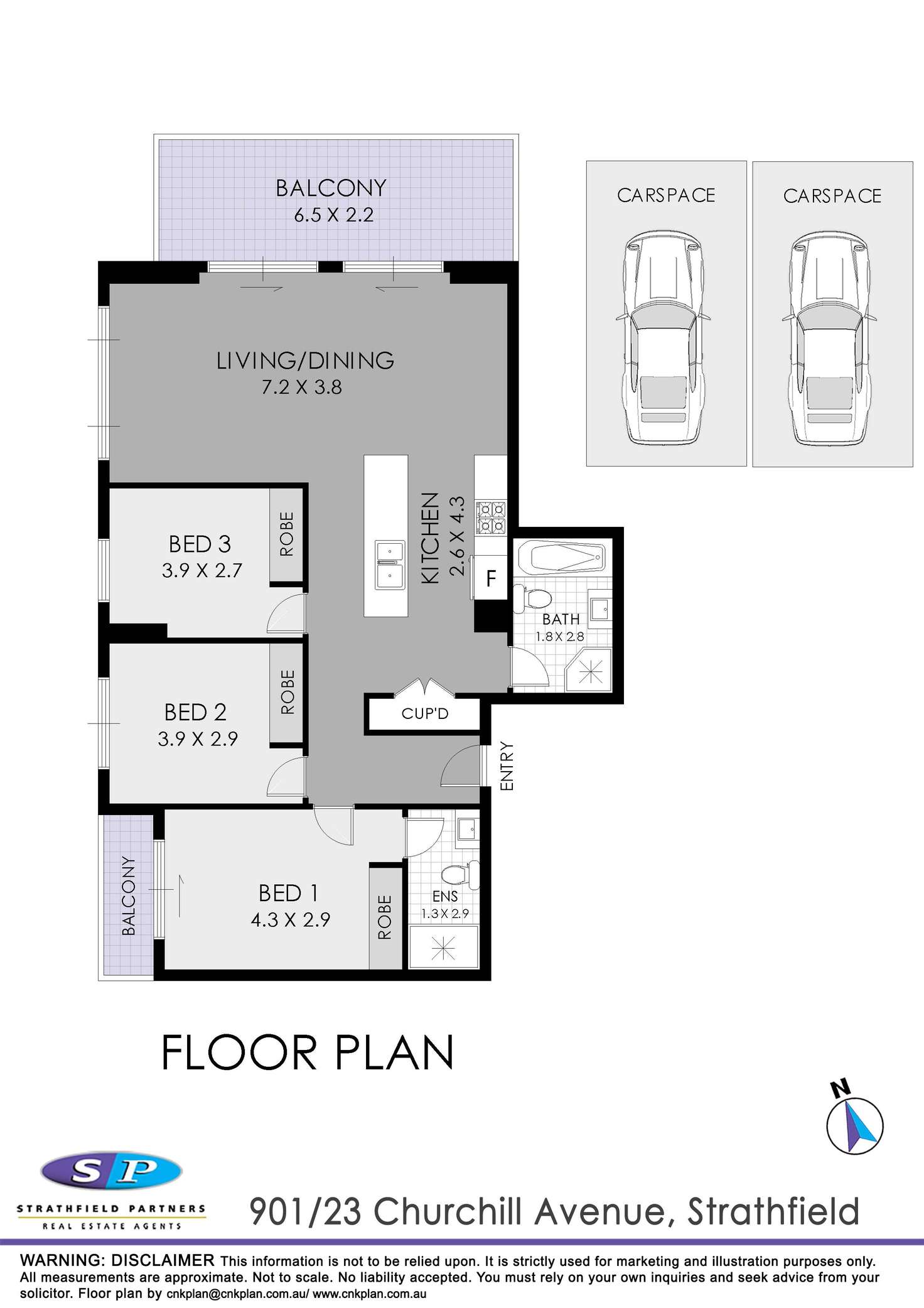 Floorplan of Homely apartment listing, 901/23-25 Churchill Avenue, Strathfield NSW 2135
