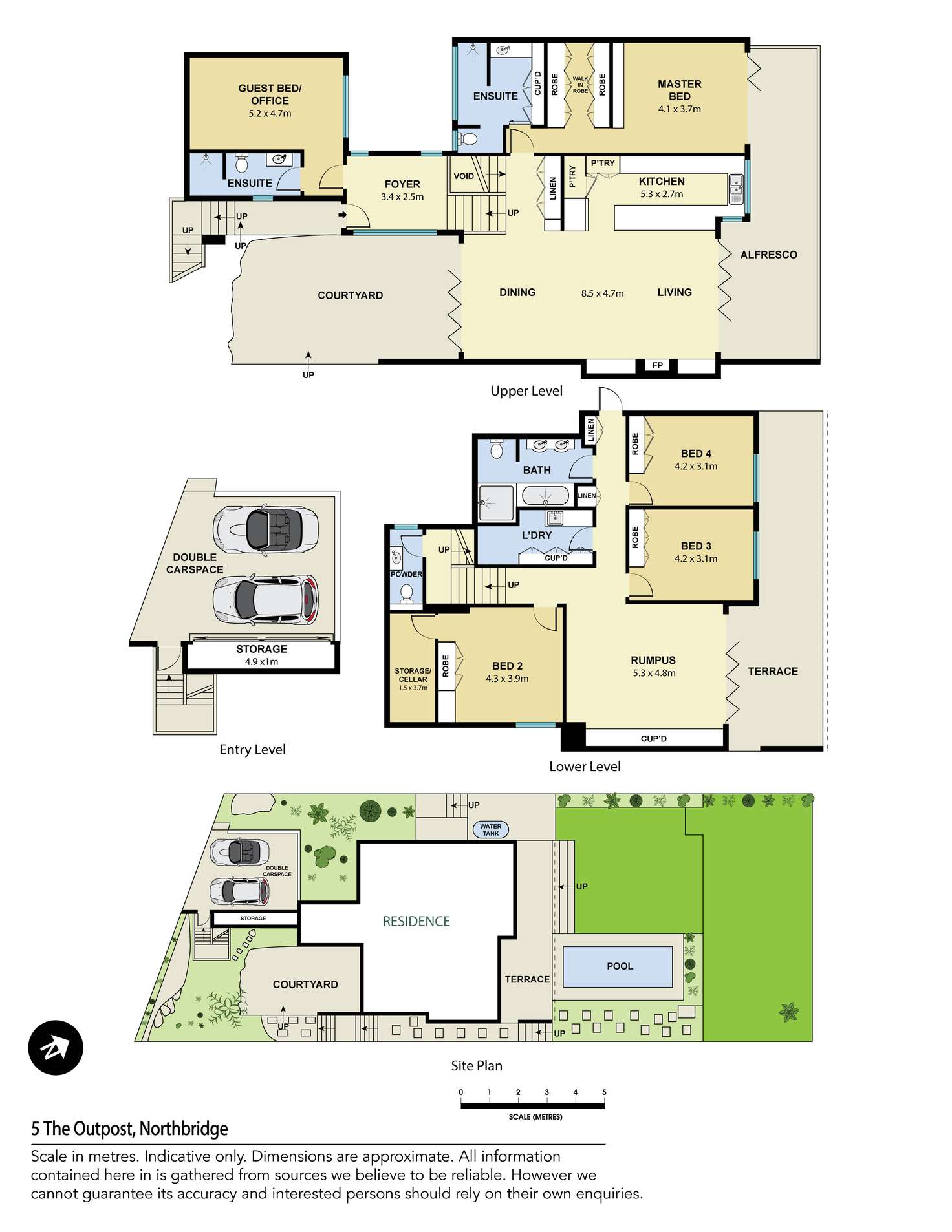 Floorplan of Homely house listing, 5 The Outpost, Northbridge NSW 2063