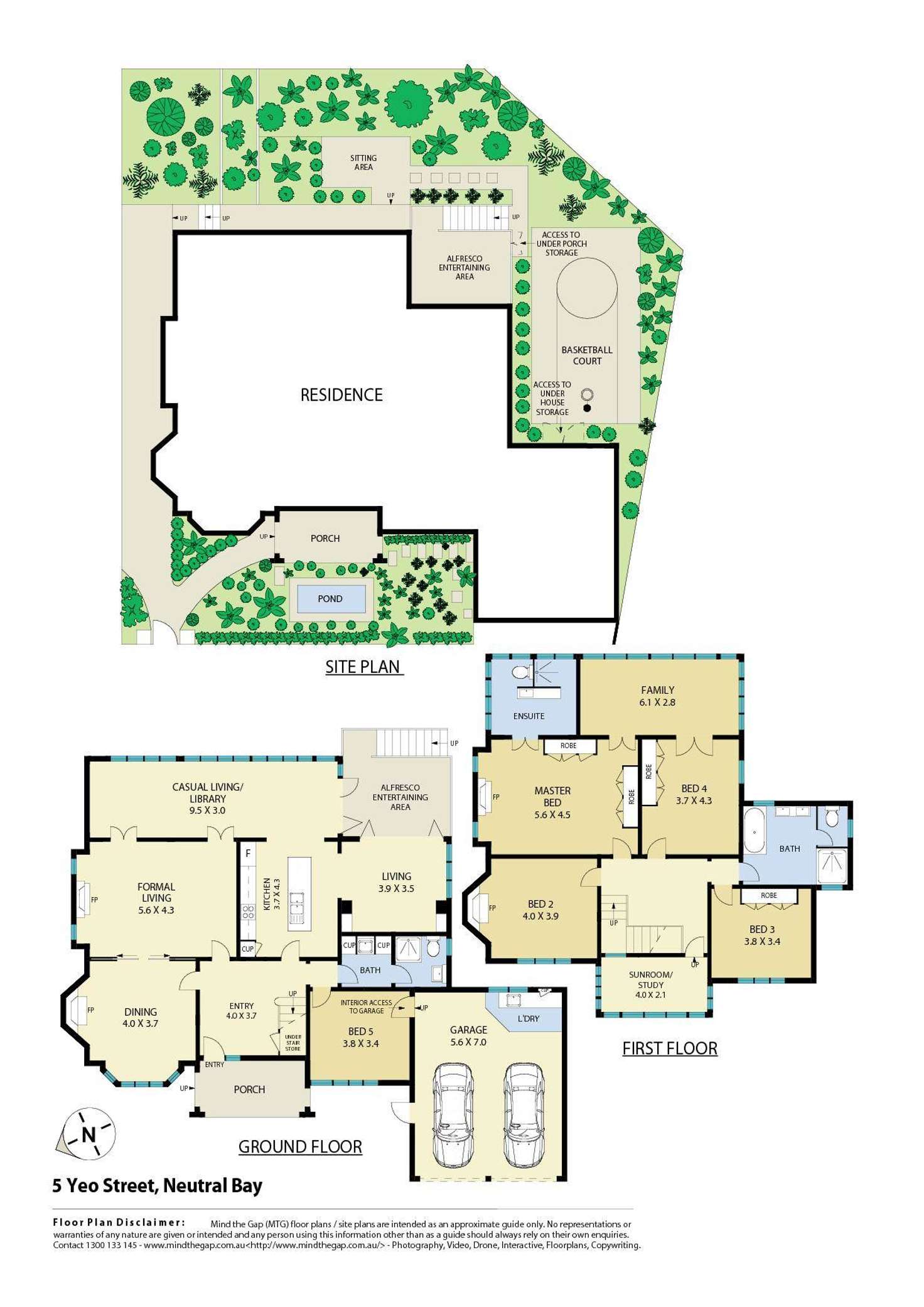 Floorplan of Homely house listing, 5 Yeo Street, Neutral Bay NSW 2089