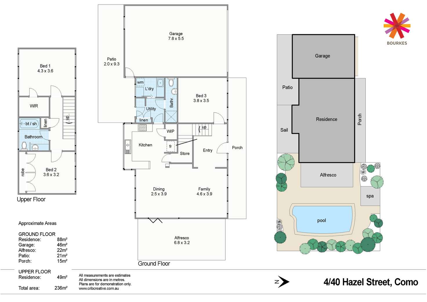 Floorplan of Homely townhouse listing, 4/40 Hazel Street, Como WA 6152