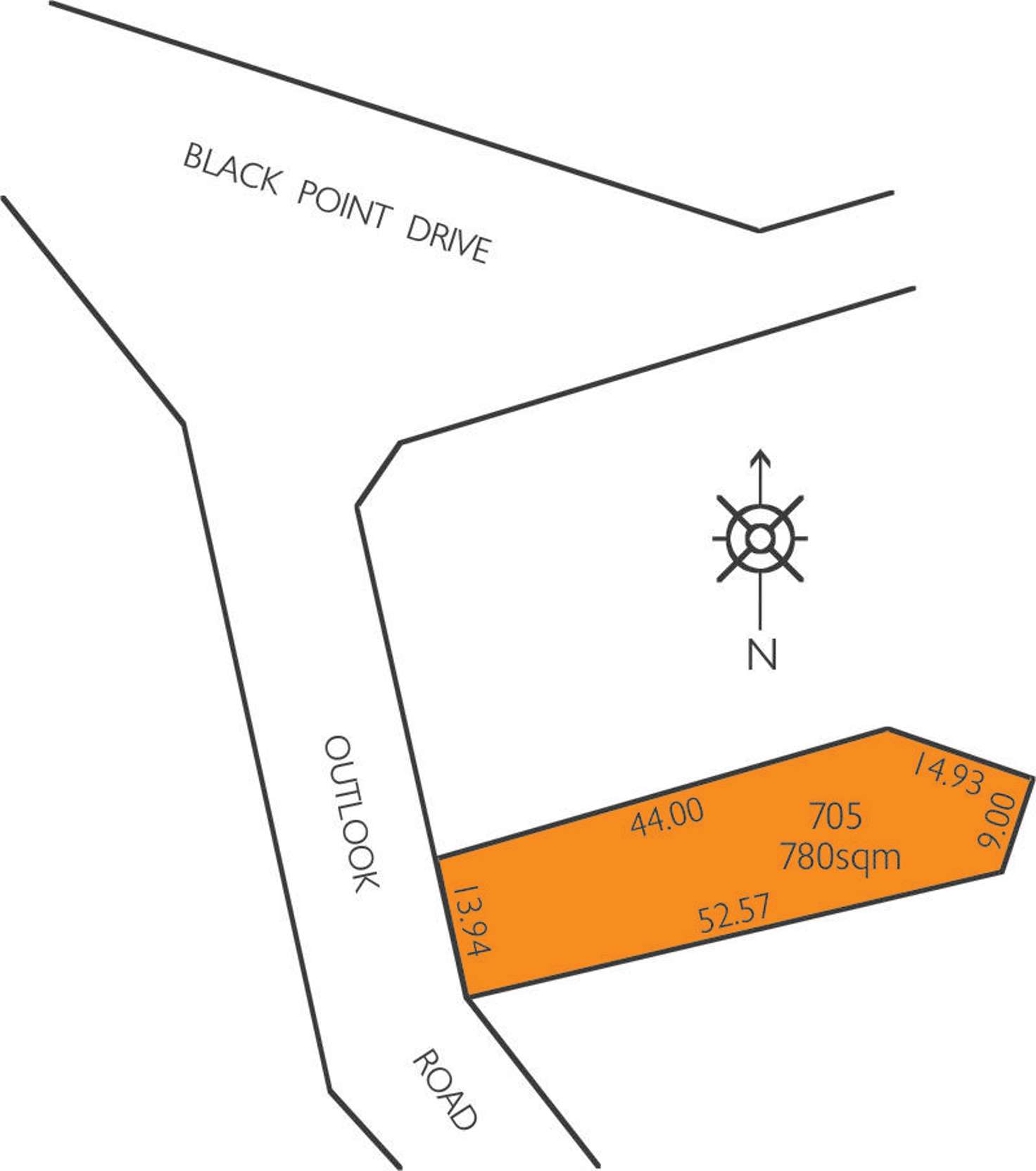 Floorplan of Homely residentialLand listing, LOT 705 Outlook Road, Black Point SA 5571