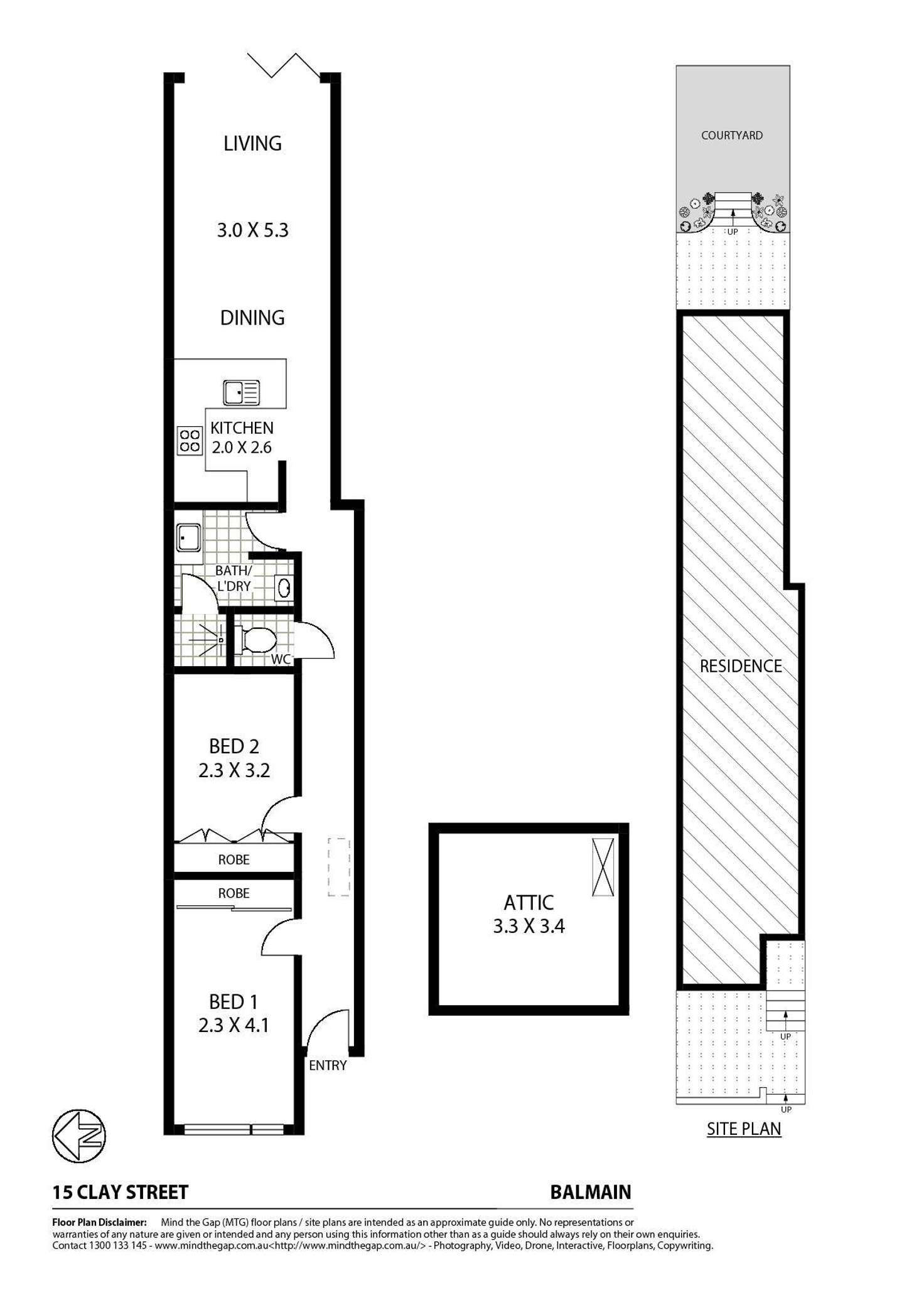 Floorplan of Homely house listing, 15 Clay Street, Balmain NSW 2041