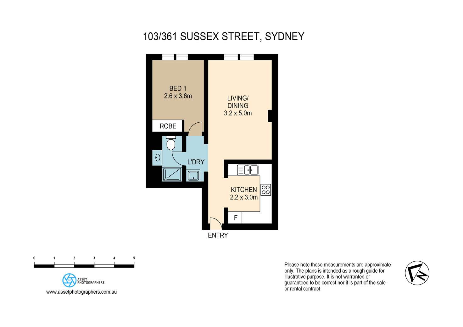 Floorplan of Homely apartment listing, 103/361 Sussex Street, Sydney NSW 2000