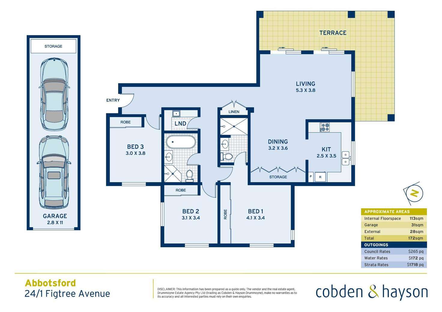 Floorplan of Homely apartment listing, 24/1 Figtree Avenue, Abbotsford NSW 2046
