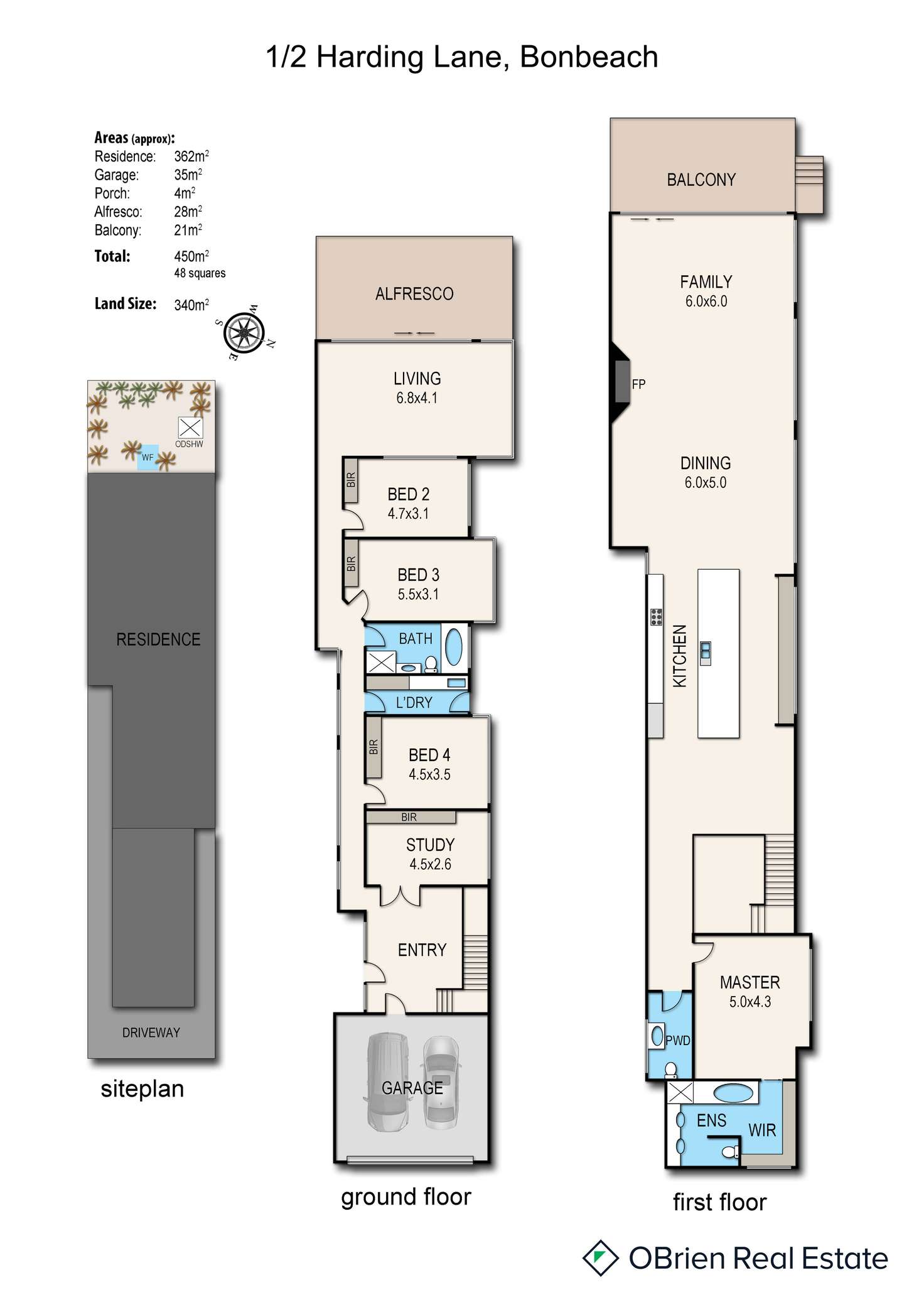 Floorplan of Homely house listing, 1/2 Harding Lane, Bonbeach VIC 3196