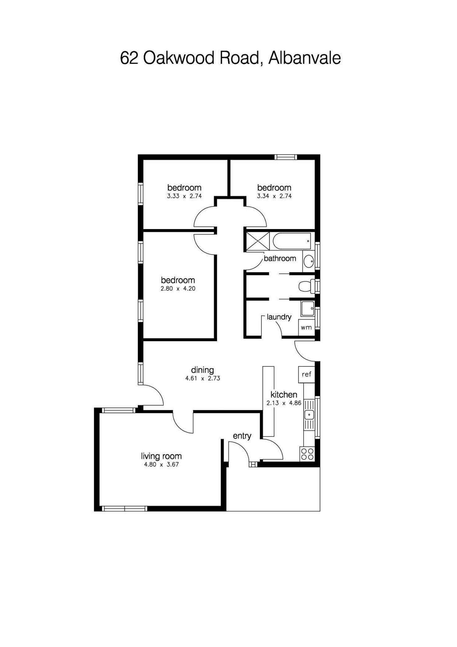 Floorplan of Homely house listing, 62 Oakwood Road, Albanvale VIC 3021