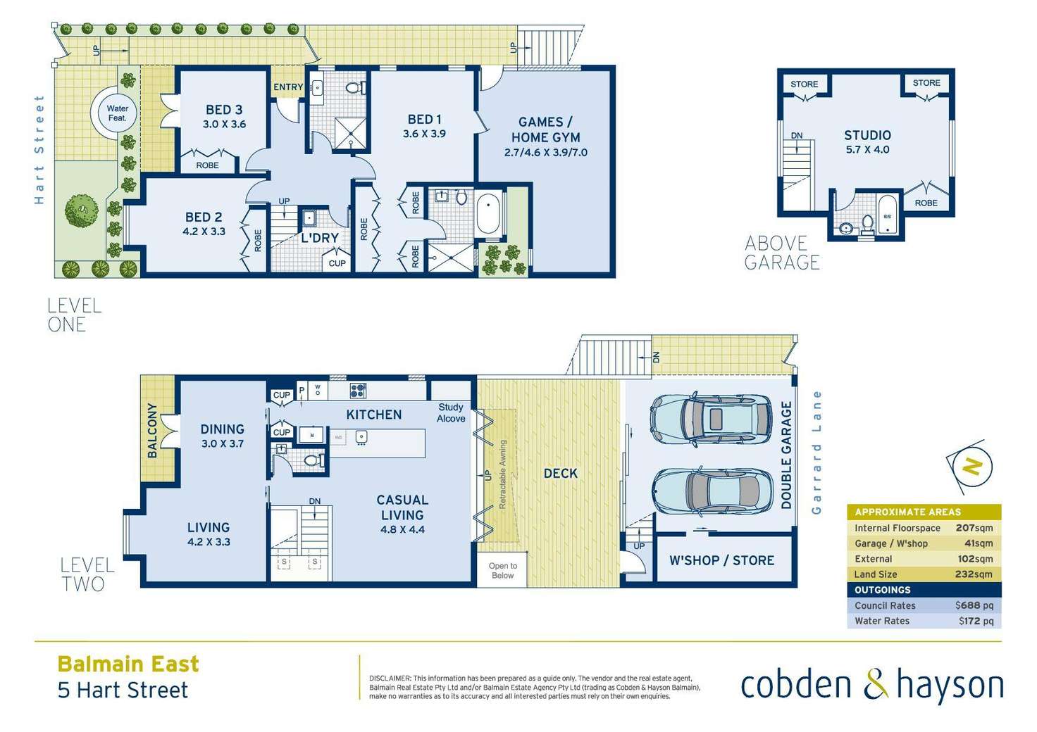 Floorplan of Homely house listing, 5 Hart Street, Balmain East NSW 2041