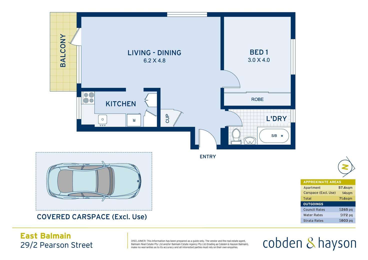 Floorplan of Homely apartment listing, 29/2 Pearson Street, Balmain East NSW 2041