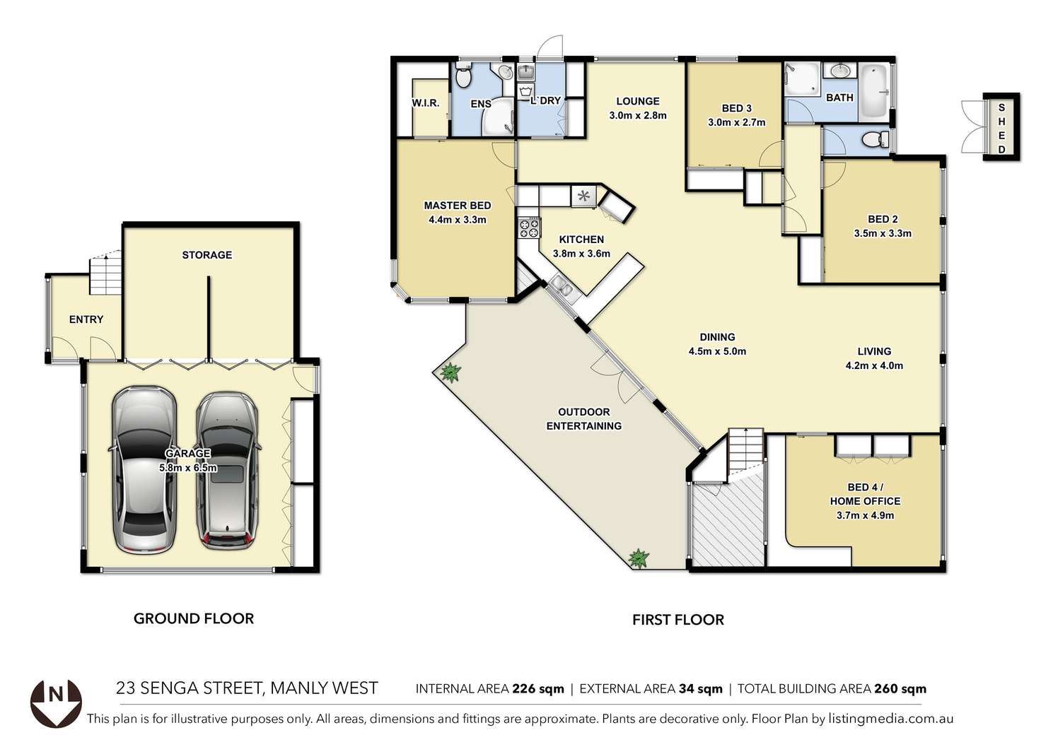 Floorplan of Homely house listing, 23 Senga Street, Manly West QLD 4179