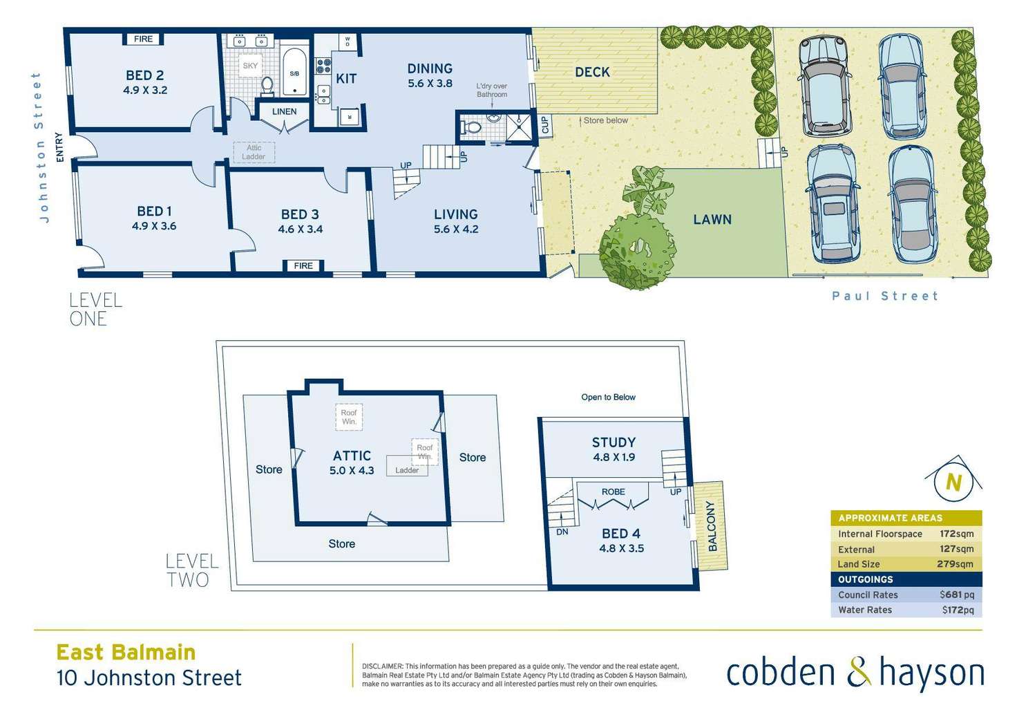 Floorplan of Homely house listing, 10 Johnston Street, Balmain East NSW 2041