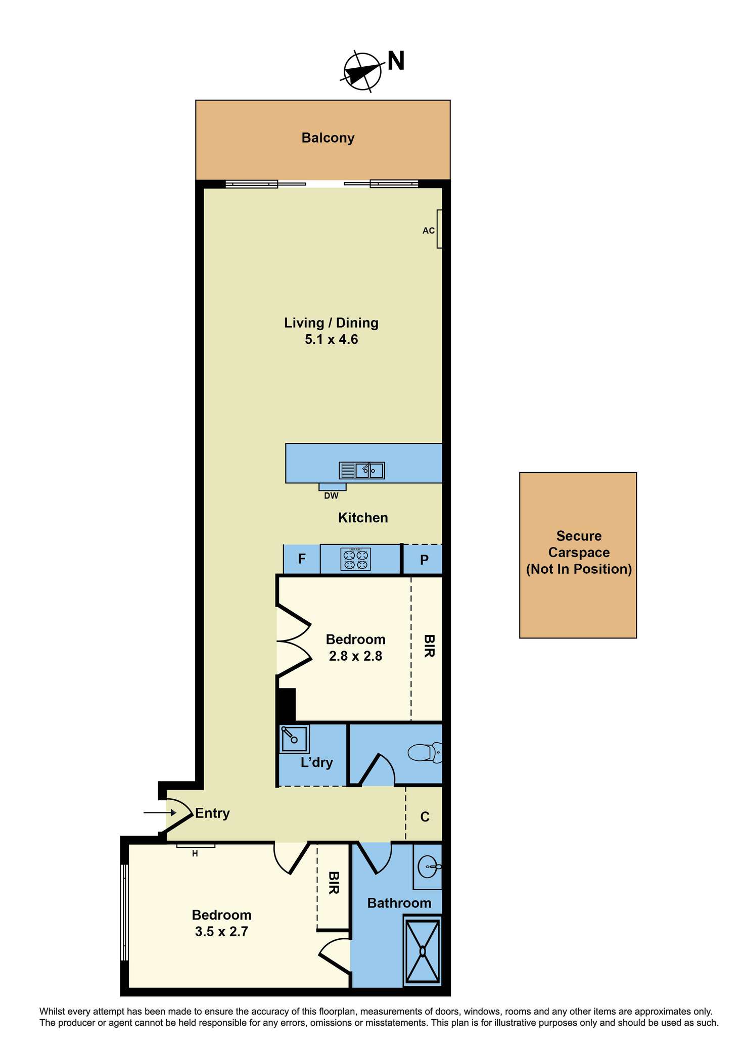 Floorplan of Homely unit listing, 7/100 Union Road, Ascot Vale VIC 3032