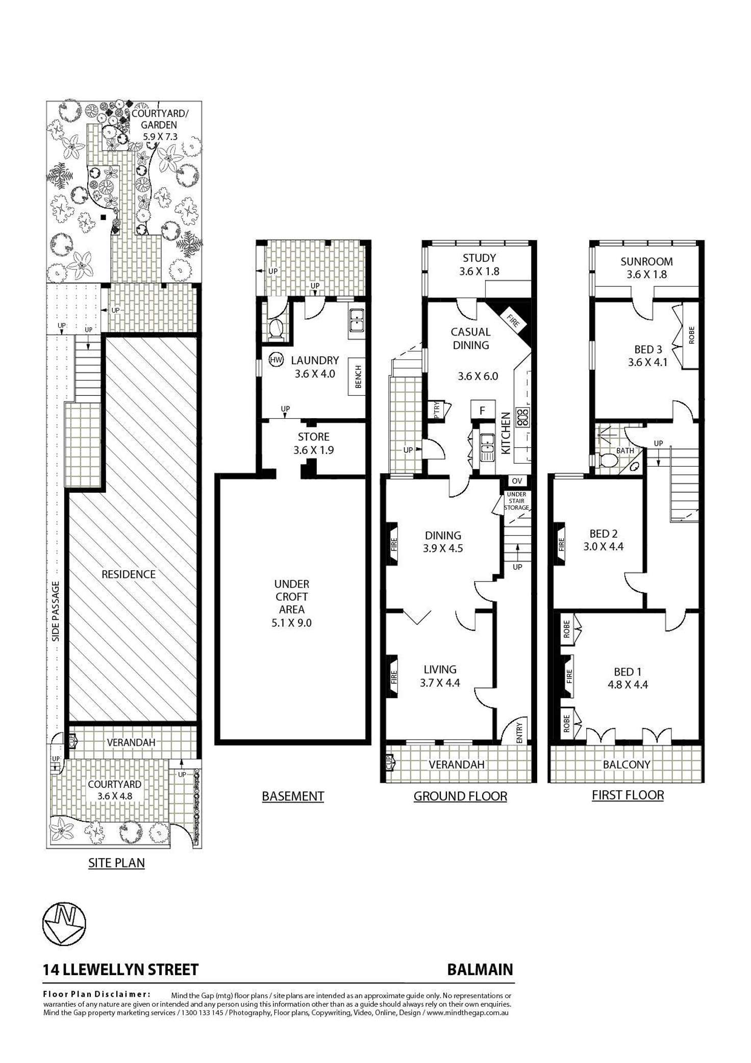 Floorplan of Homely house listing, 14 Llewellyn Street, Balmain NSW 2041