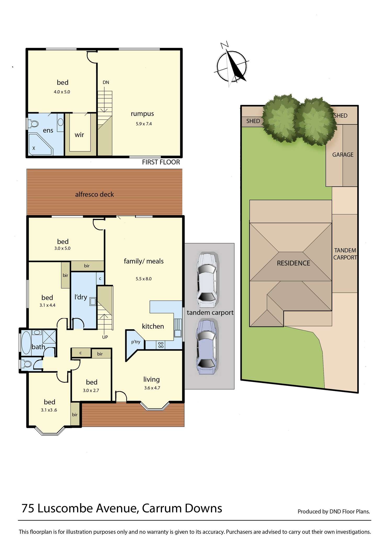 Floorplan of Homely house listing, 75 Luscombe Avenue, Carrum Downs VIC 3201