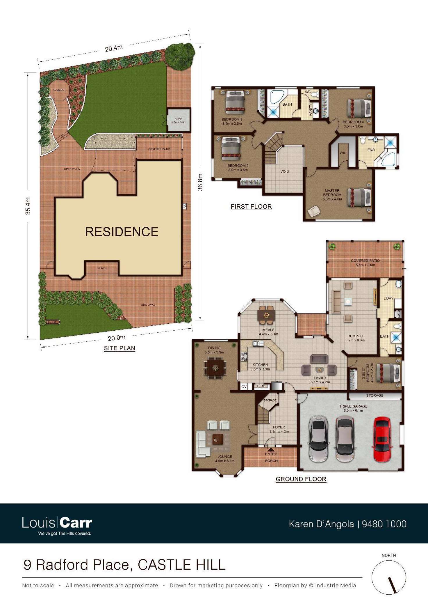 Floorplan of Homely house listing, 9 Radford Place, Castle Hill NSW 2154