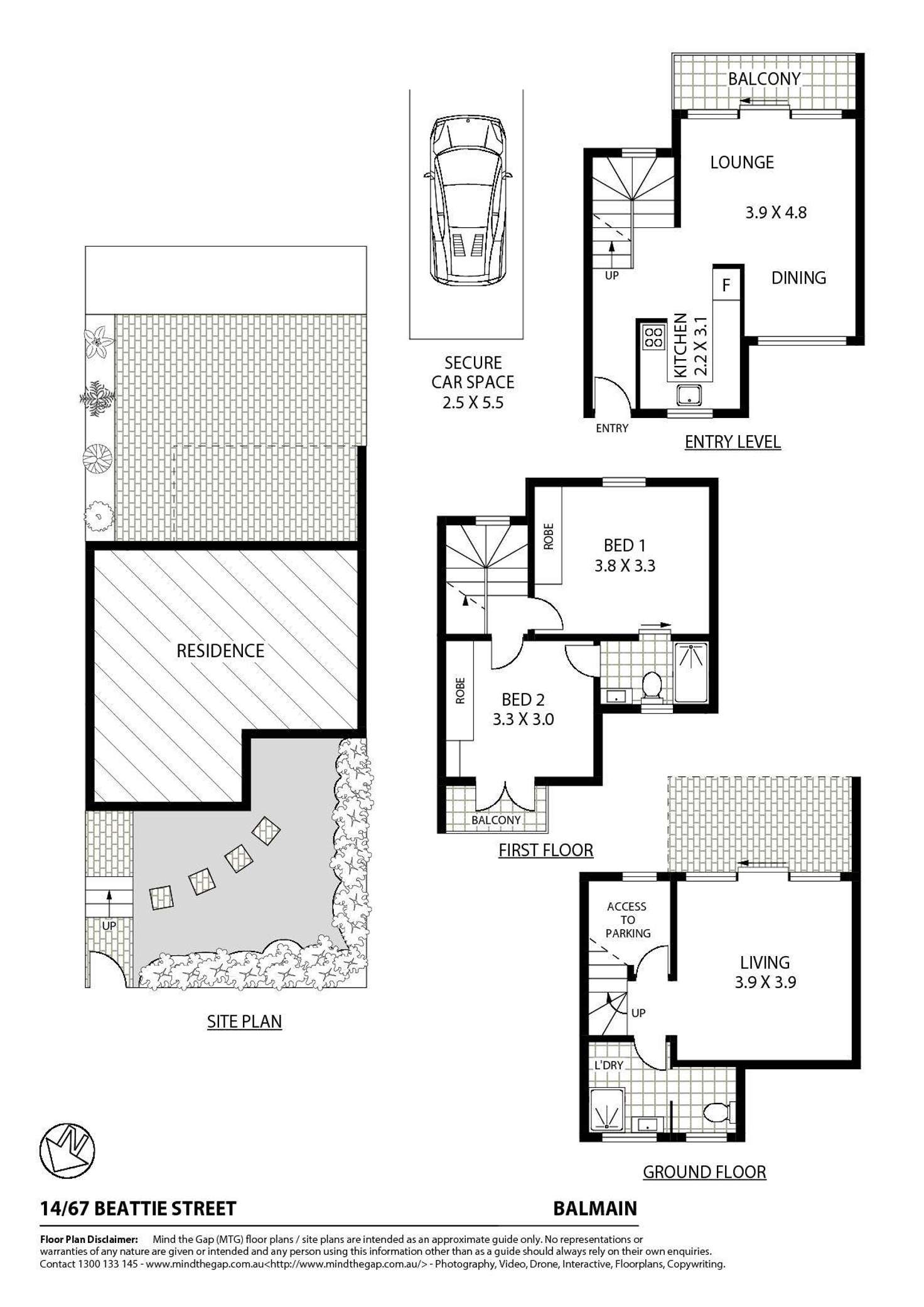 Floorplan of Homely house listing, 14/67 Beattie Street, Balmain NSW 2041