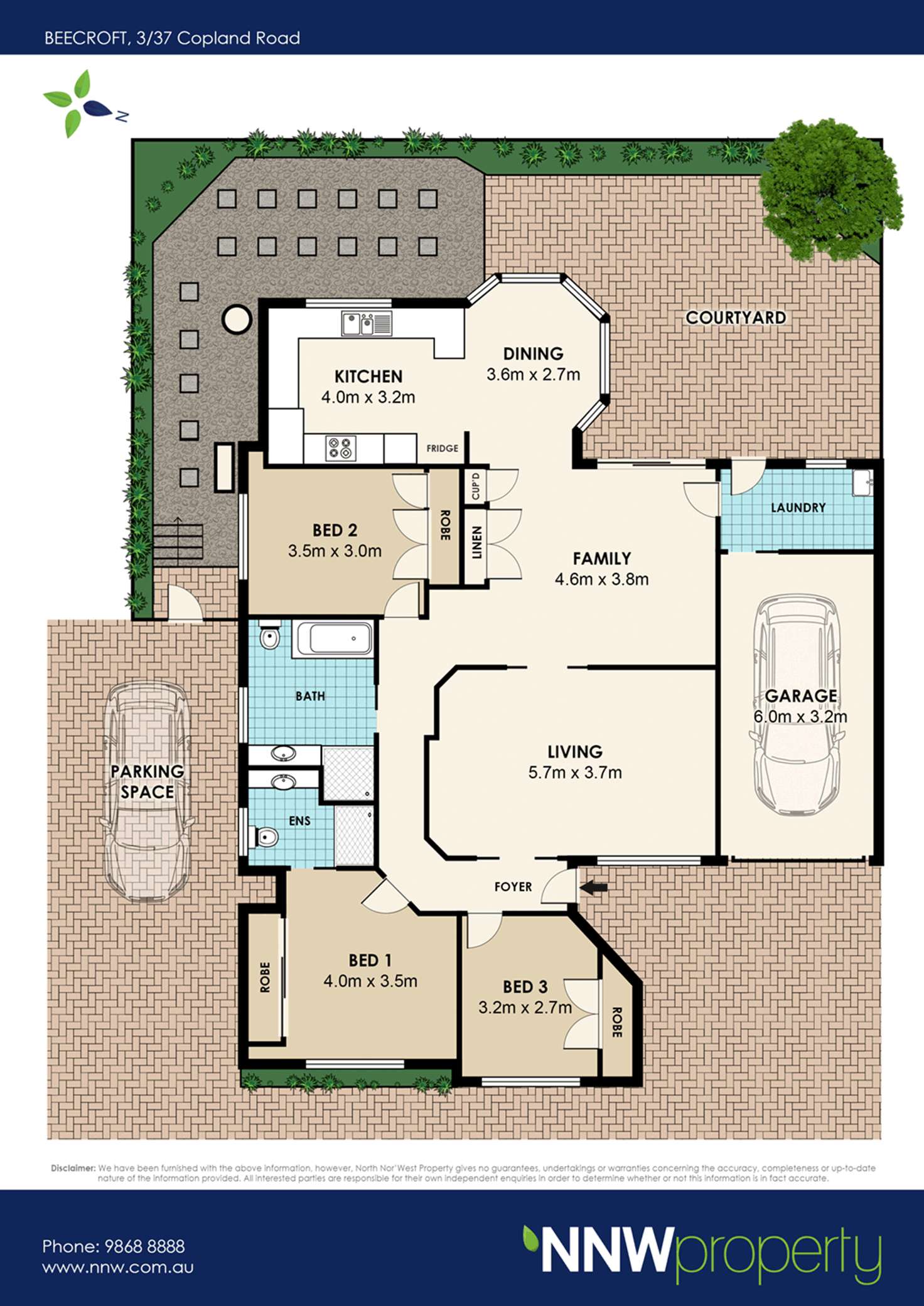 Floorplan of Homely villa listing, 3/37 Copeland Road, Beecroft NSW 2119