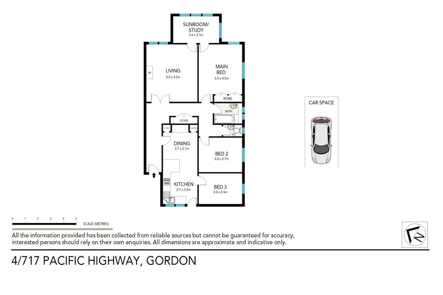 Floorplan of Homely apartment listing, 4/717 Pacific Highway, Gordon NSW 2072