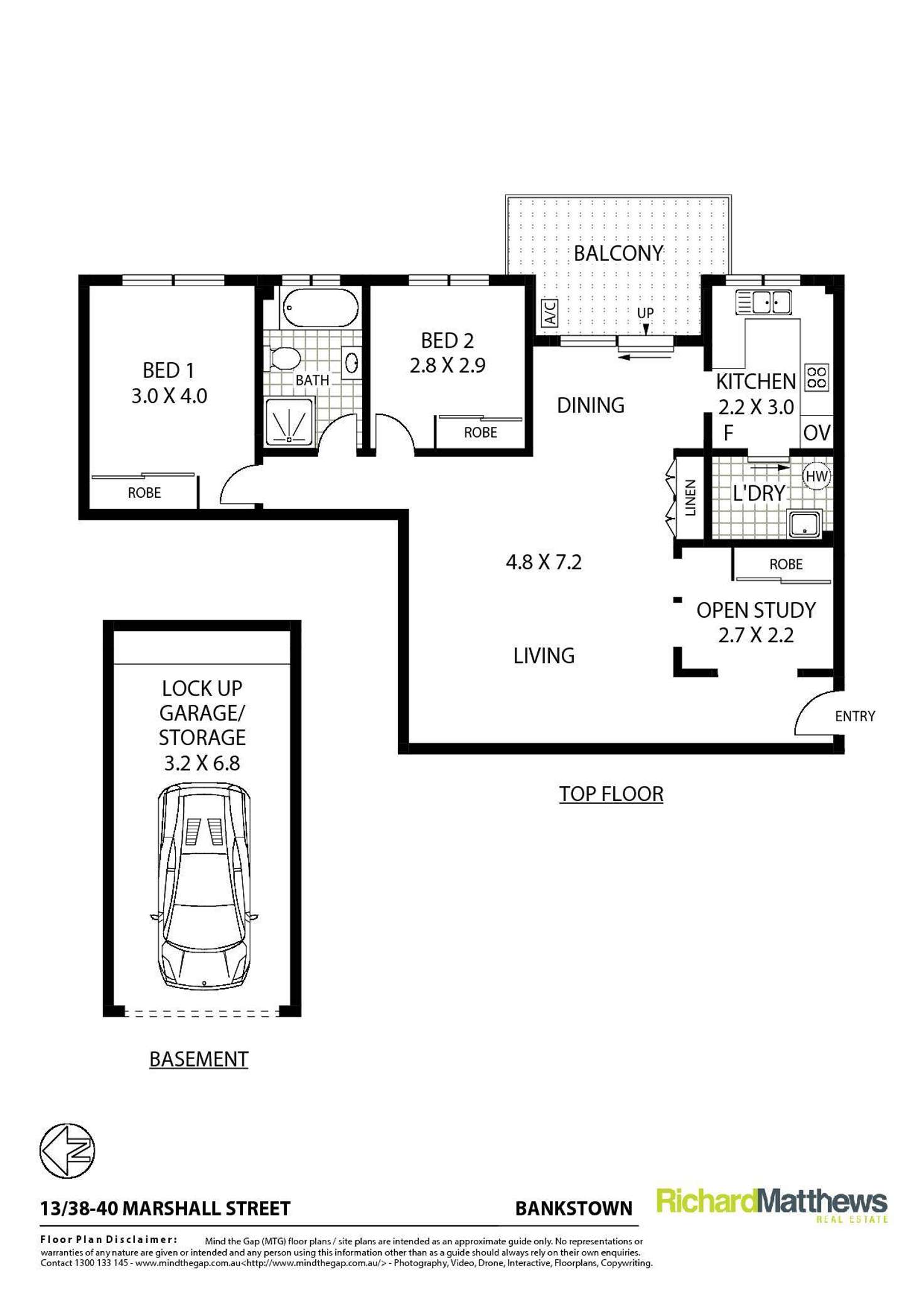 Floorplan of Homely apartment listing, 13/38-40 Marshall Street, Bankstown NSW 2200