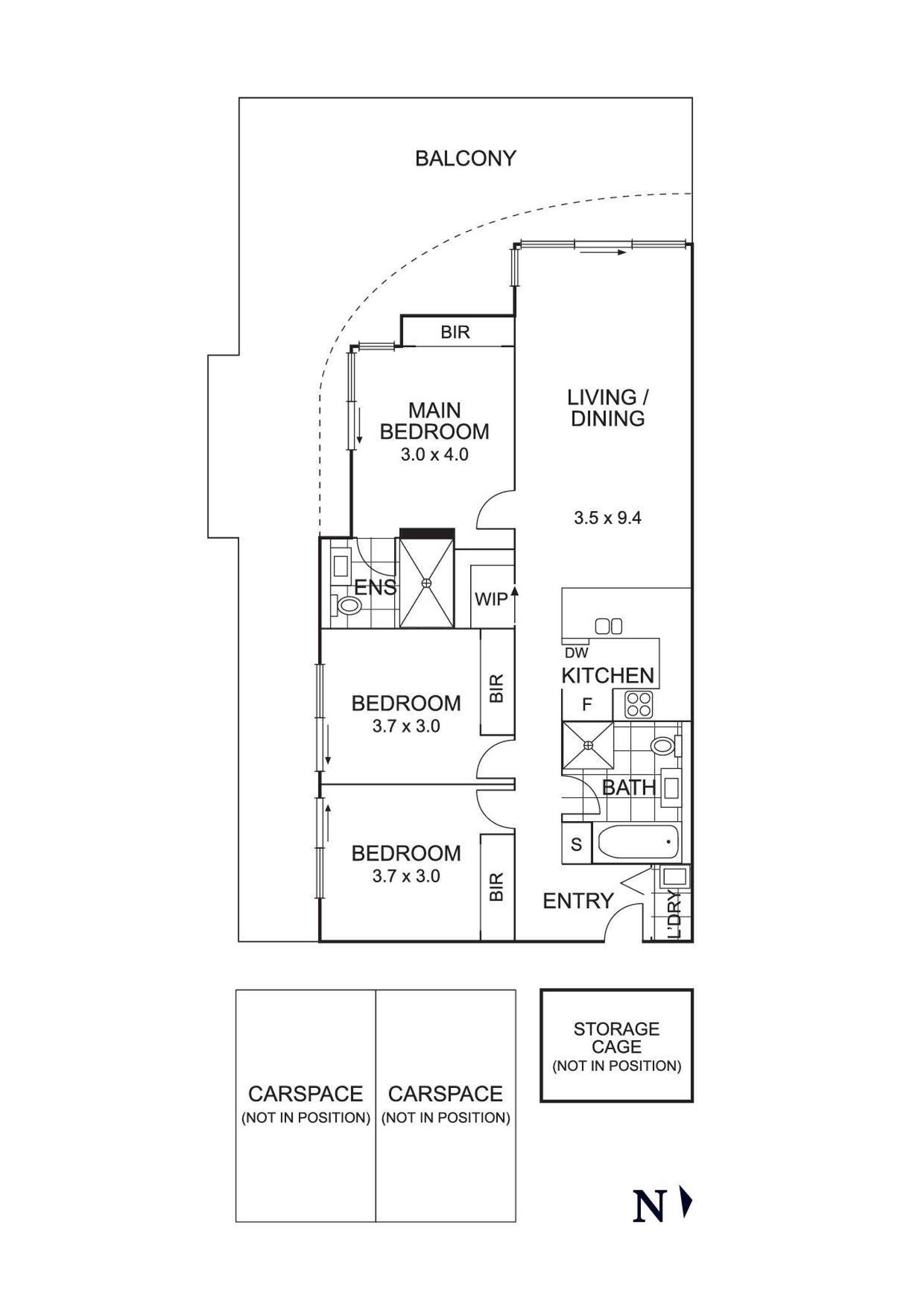 Floorplan of Homely apartment listing, 203/1 Pettys Lane, Doncaster VIC 3108